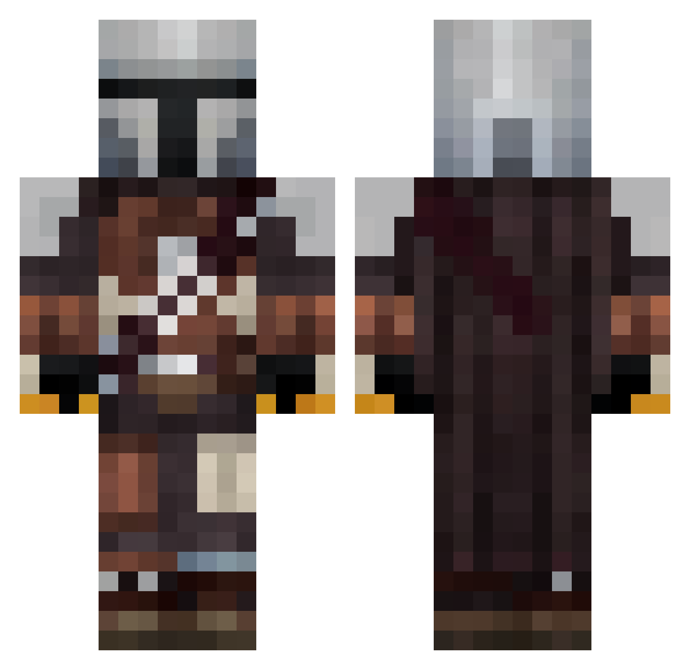 Ikyt Minecraft skin, front and back view