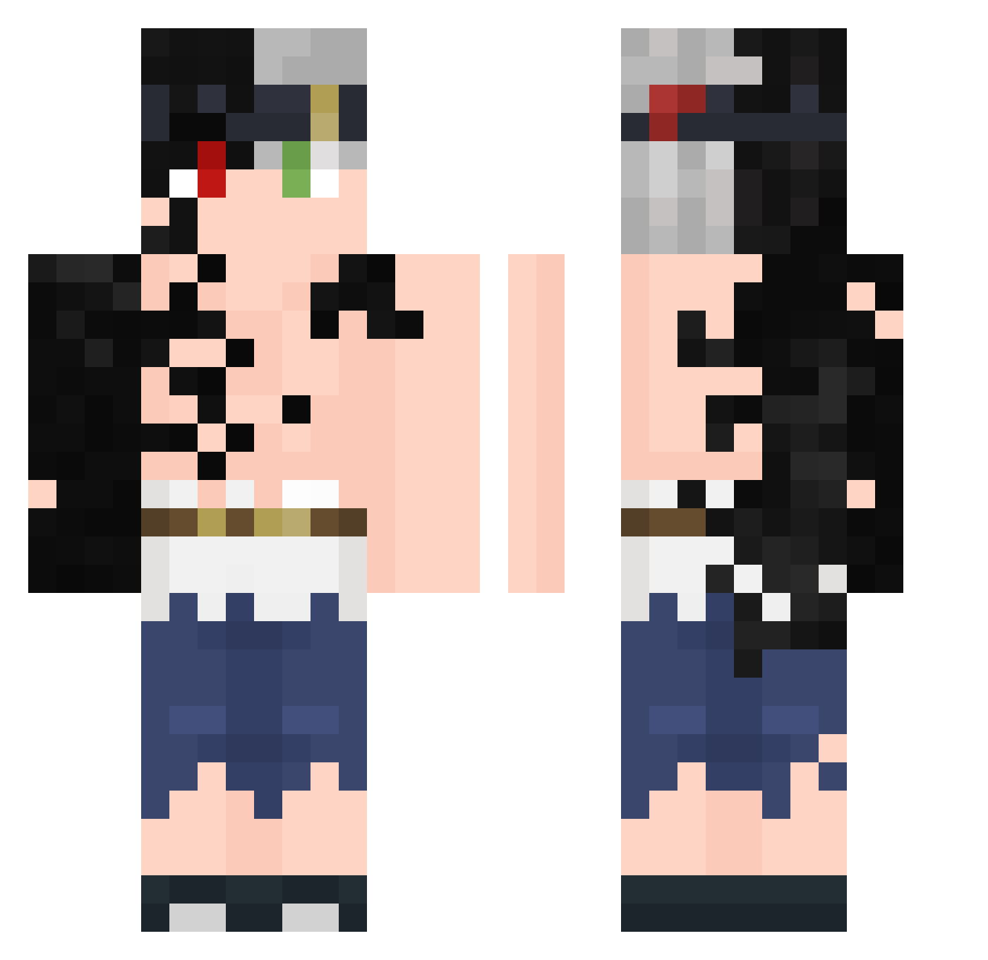 Thegodlypiloteo Minecraft skin, front and back view