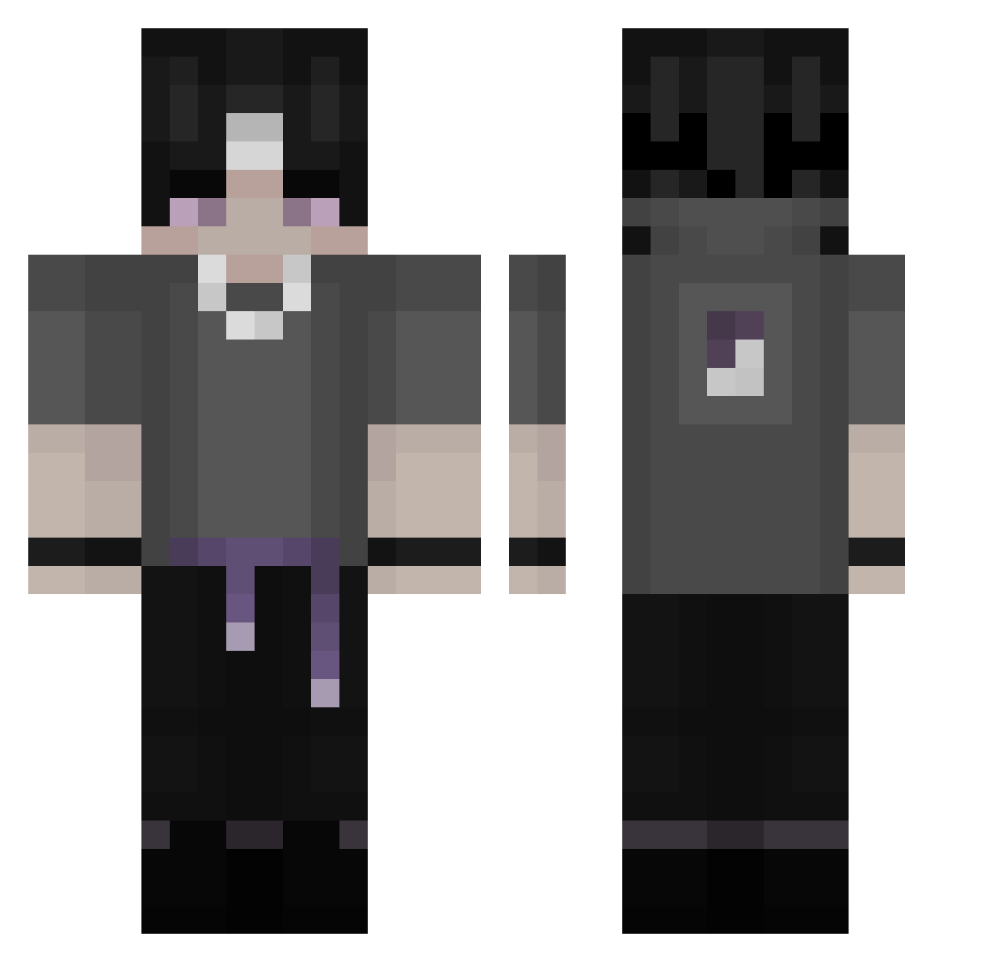 ROBIN3507 Minecraft skin, front and back view