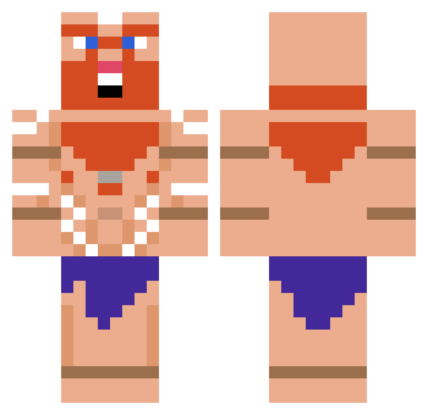 Devobaba50 Minecraft skin, front and back view