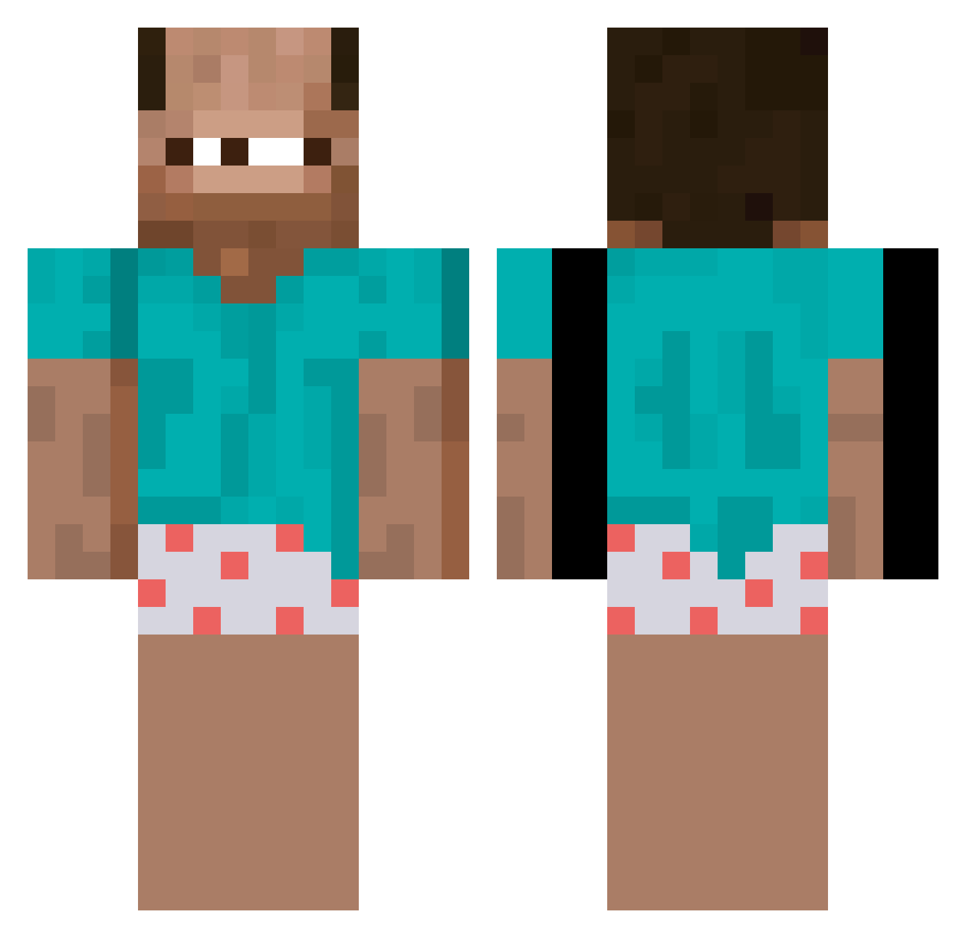 ad_p Minecraft skin, front and back view