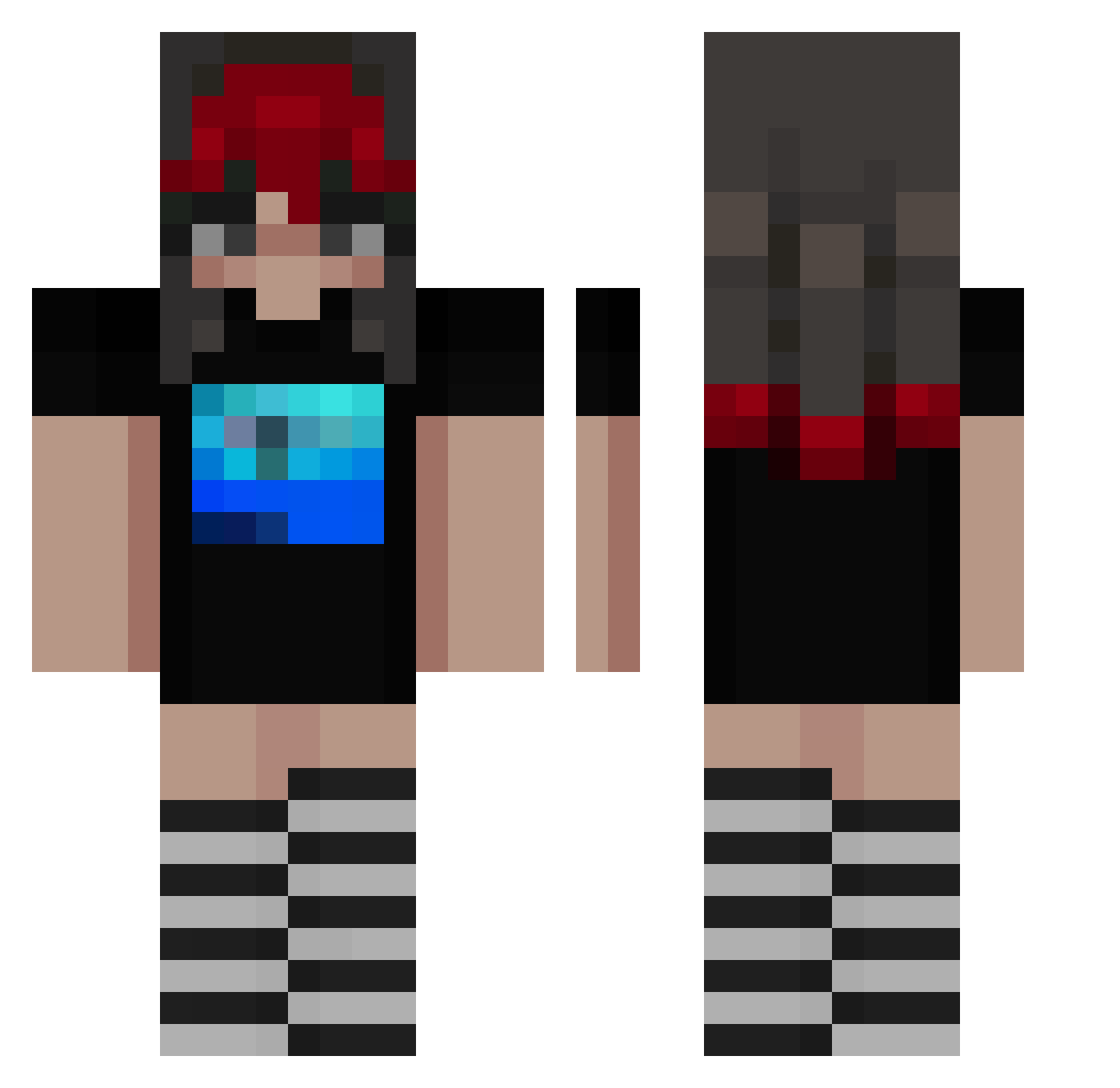 suprise_cutie Minecraft skin, front and back view