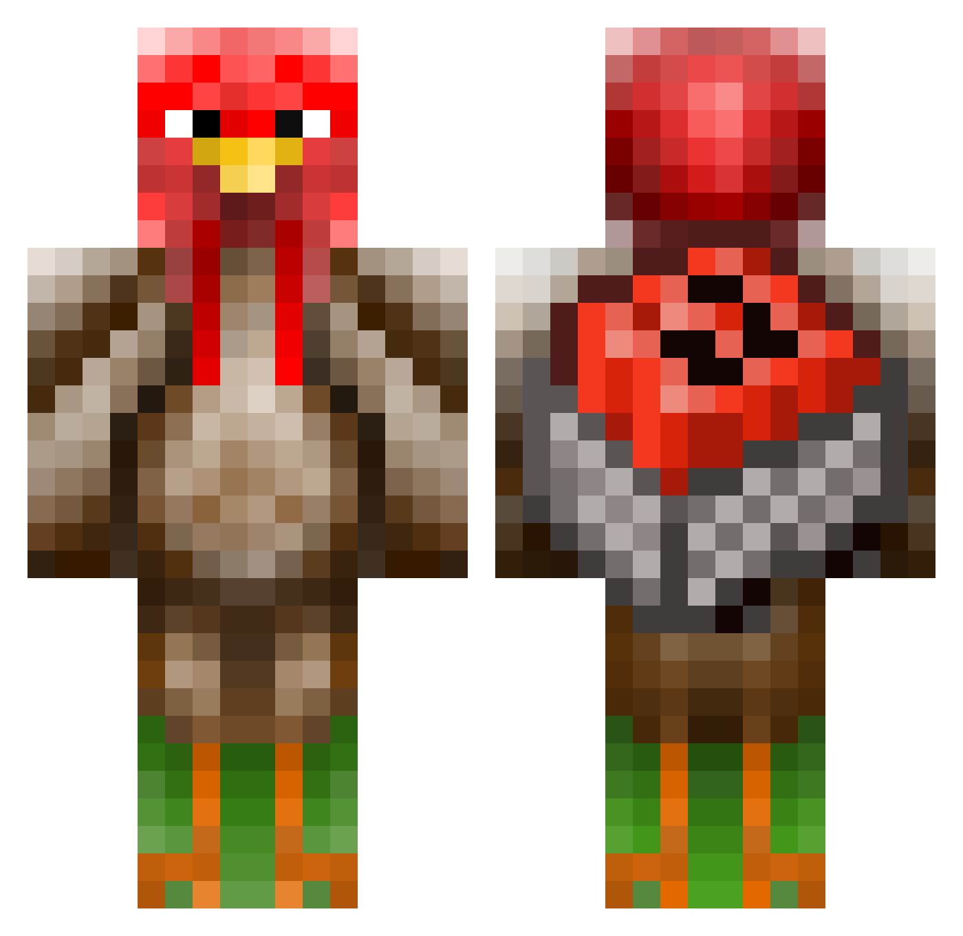 zxBAMSEzx Minecraft skin, front and back view