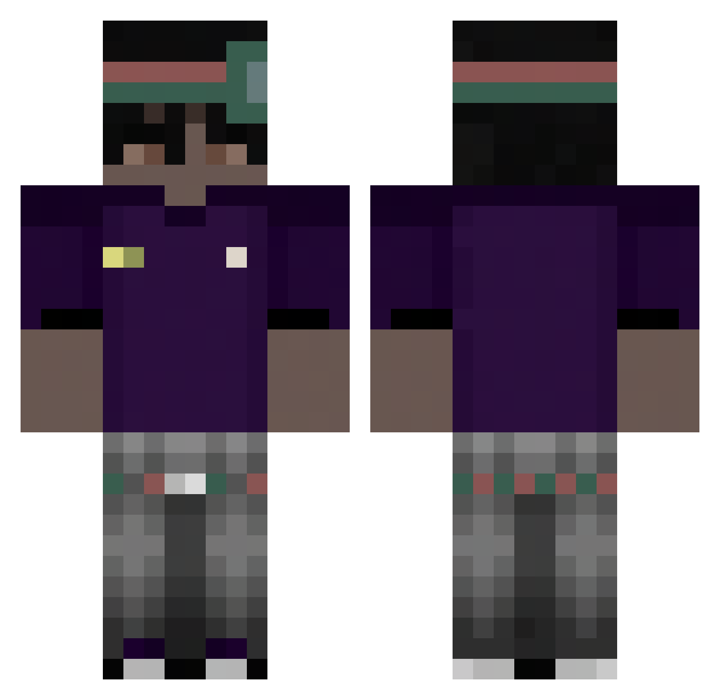 YT_landolle Minecraft skin, front and back view