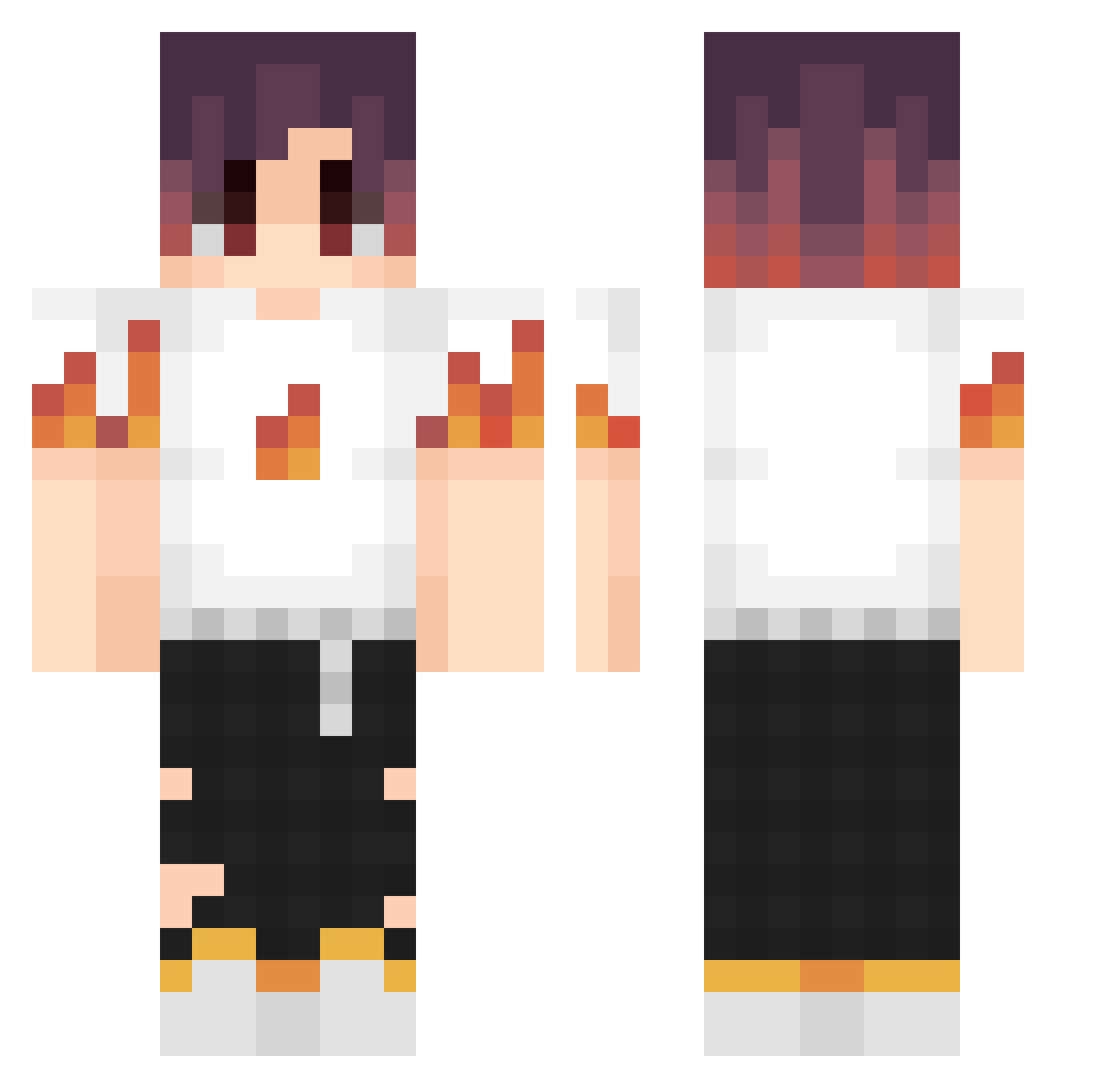 Sbarcus Minecraft skin, front and back view