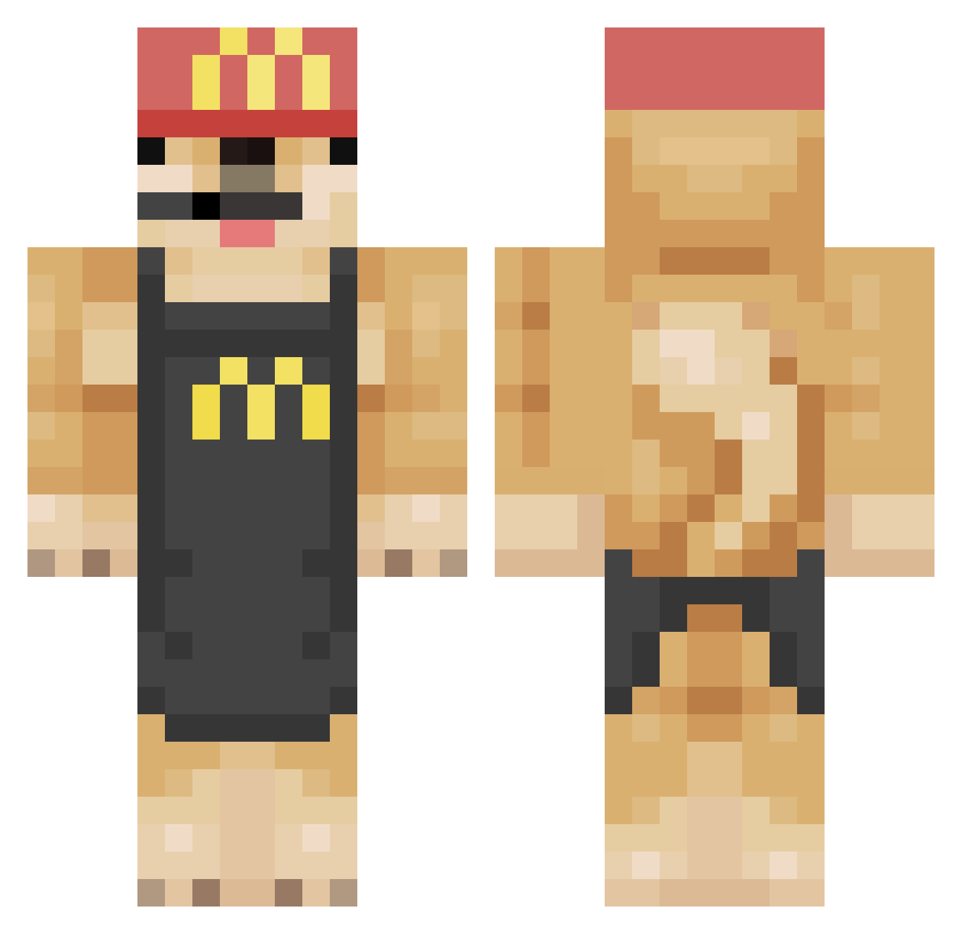 NoamTheFirstPro Minecraft skin, front and back view
