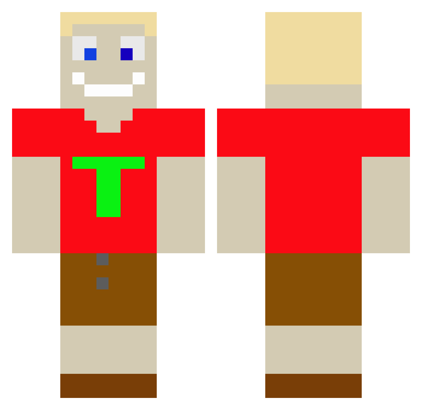 TylerPlayz424 Minecraft skin, front and back view