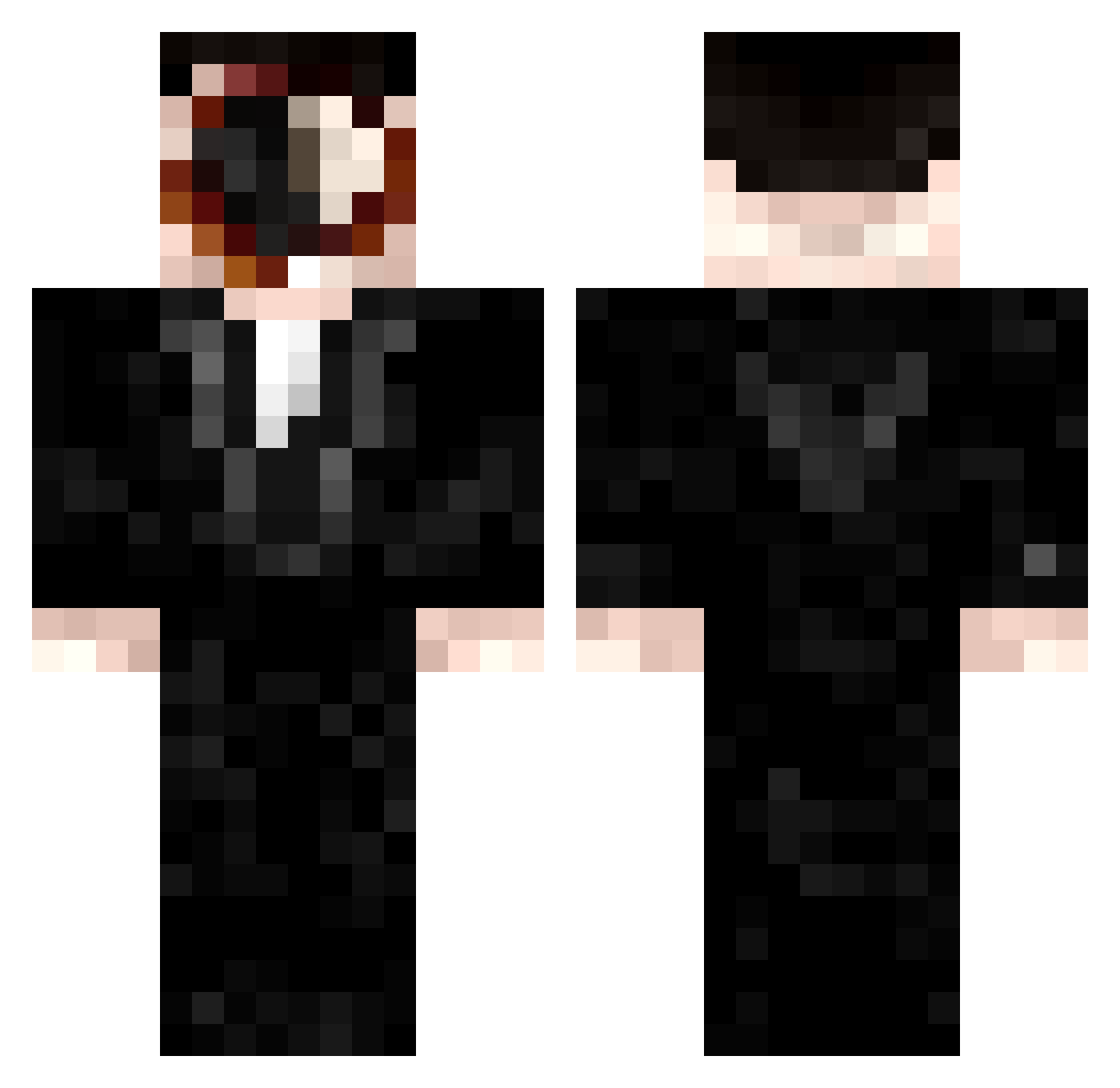 poomi123 Minecraft skin, front and back view