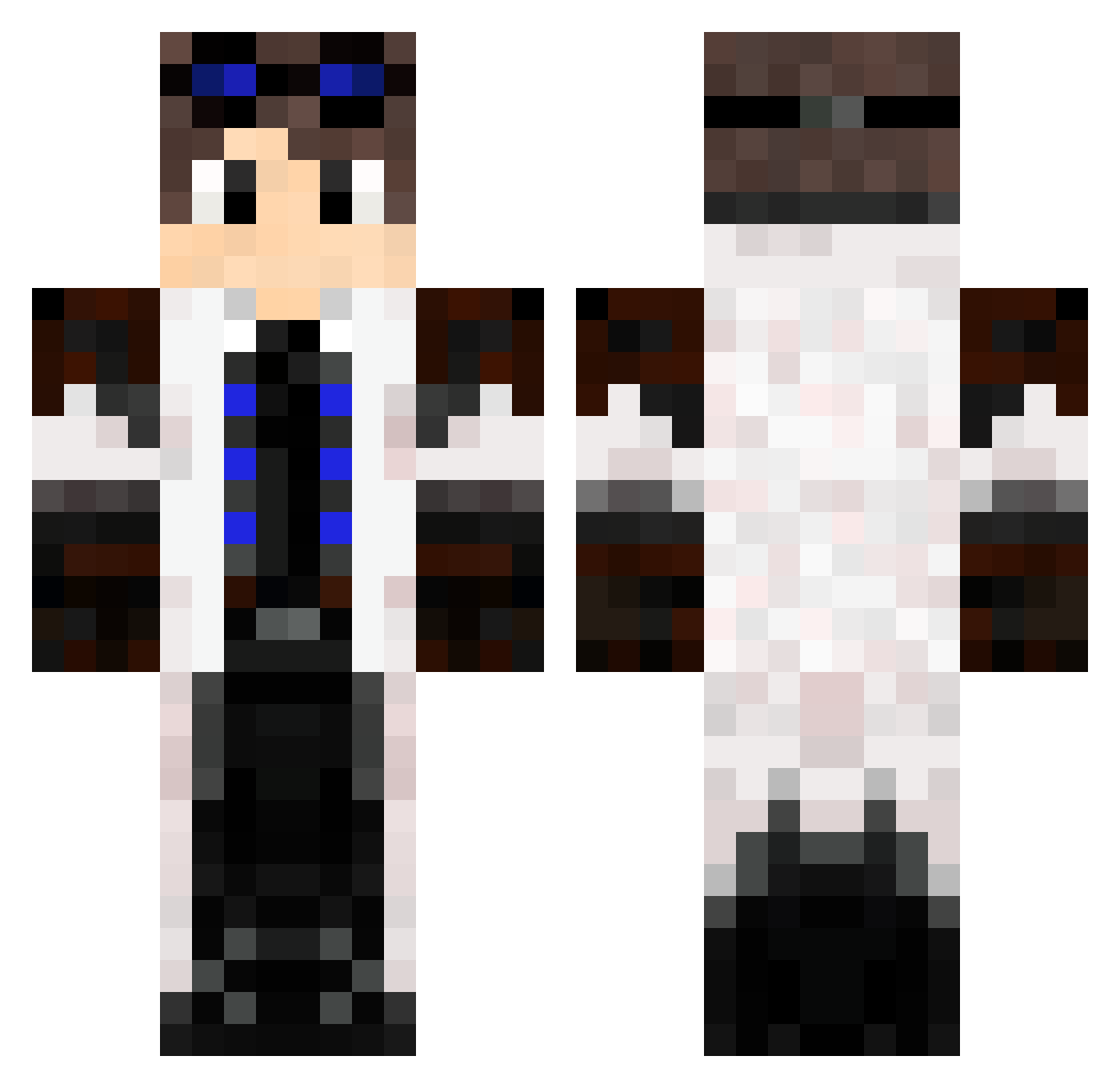 TheMorningStars Minecraft skin, front and back view