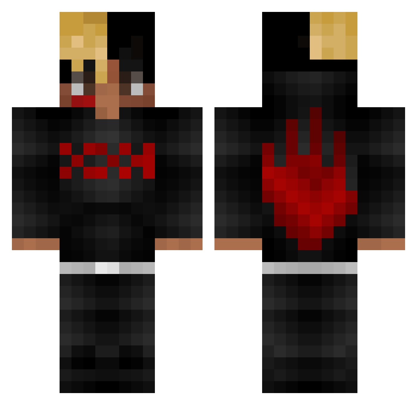SamsgGamer Minecraft skin, front and back view