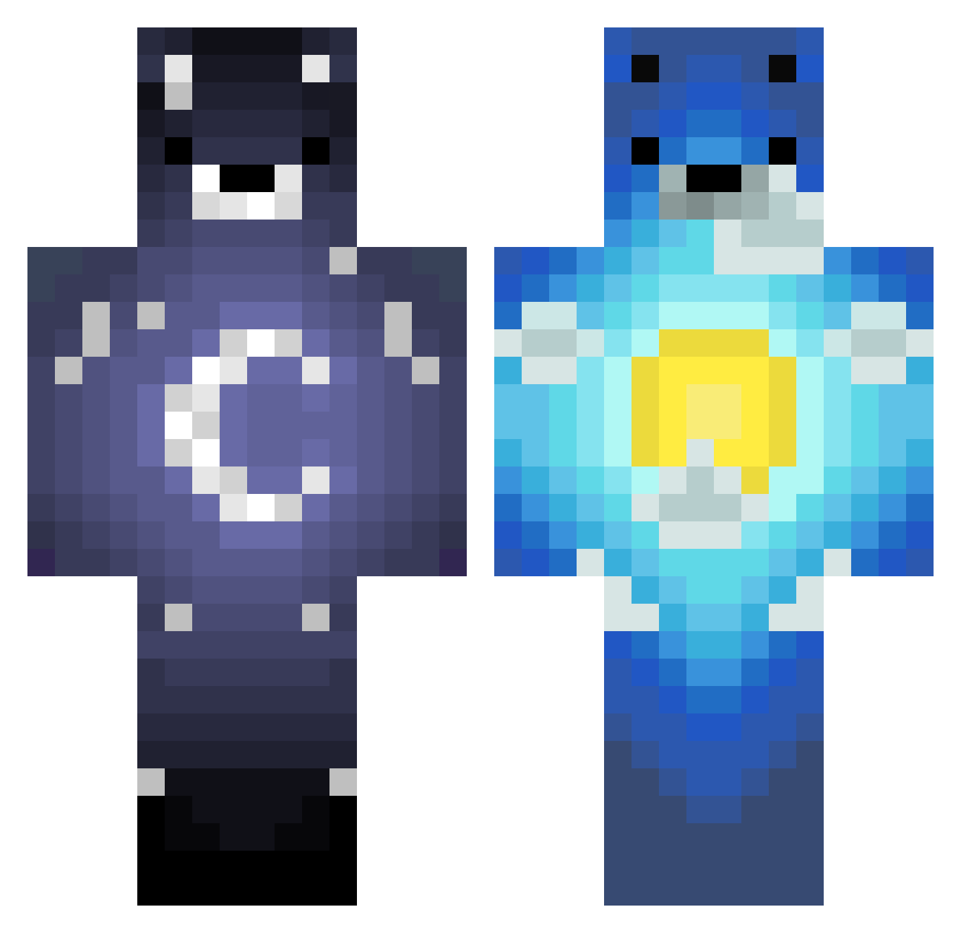 StanThePan Minecraft skin, front and back view