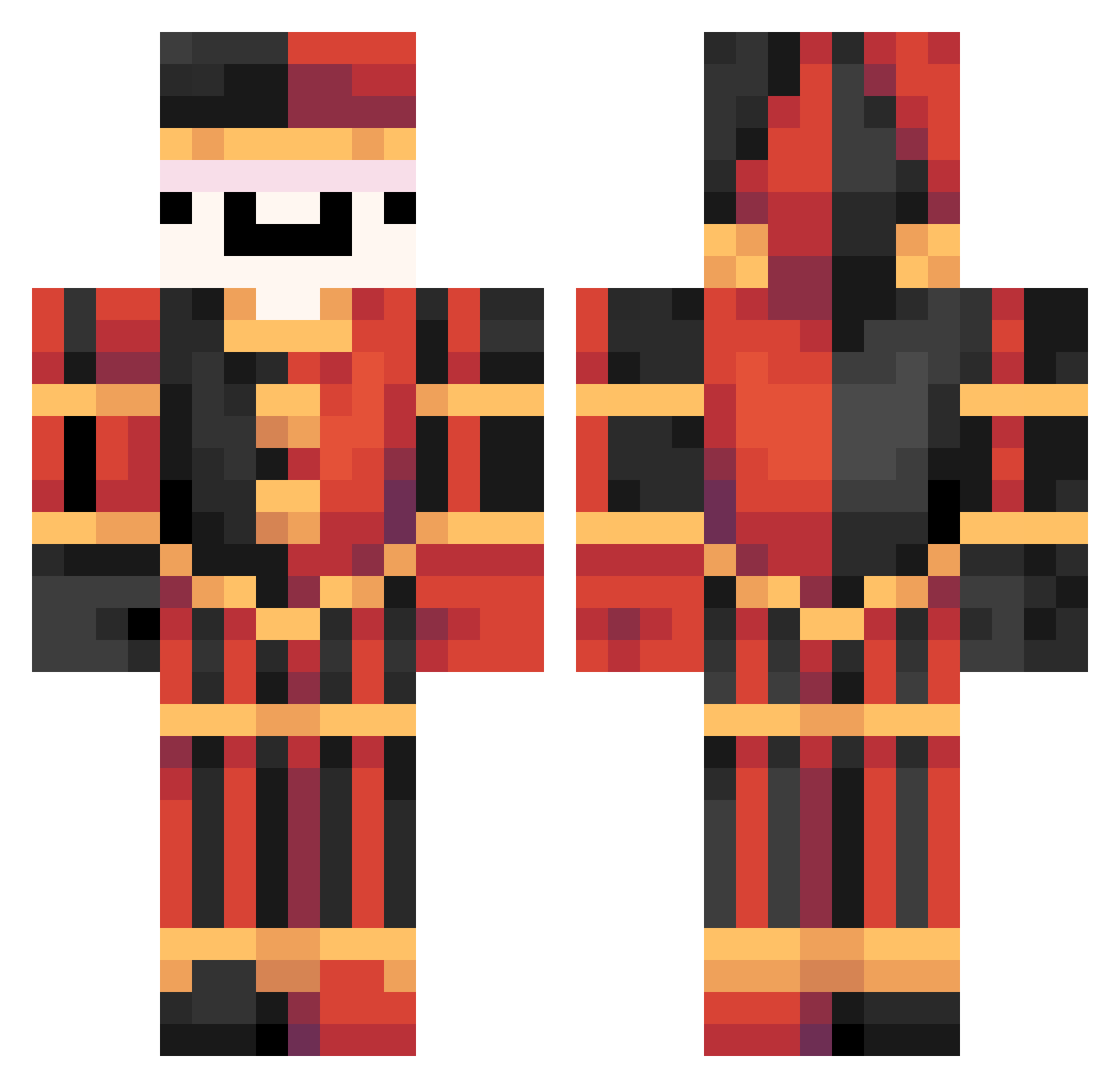 Kesvin_ Minecraft skin, front and back view