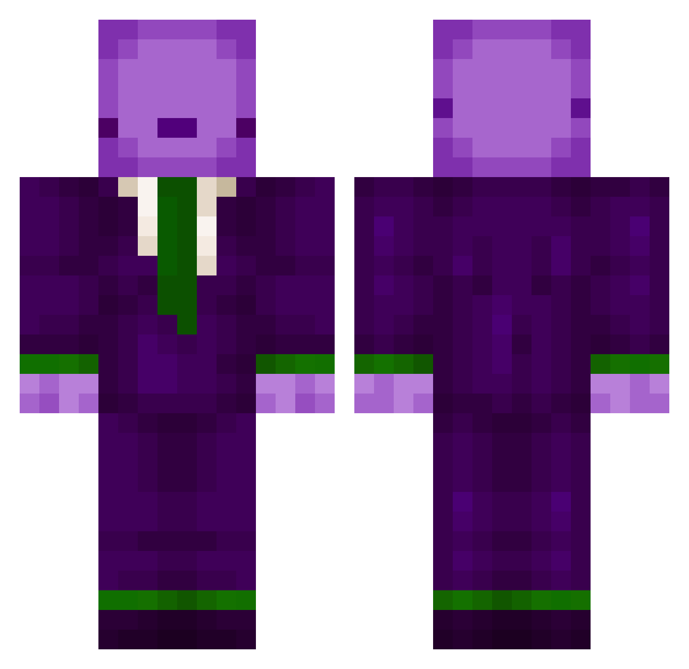 RAJ9489 Minecraft skin, front and back view