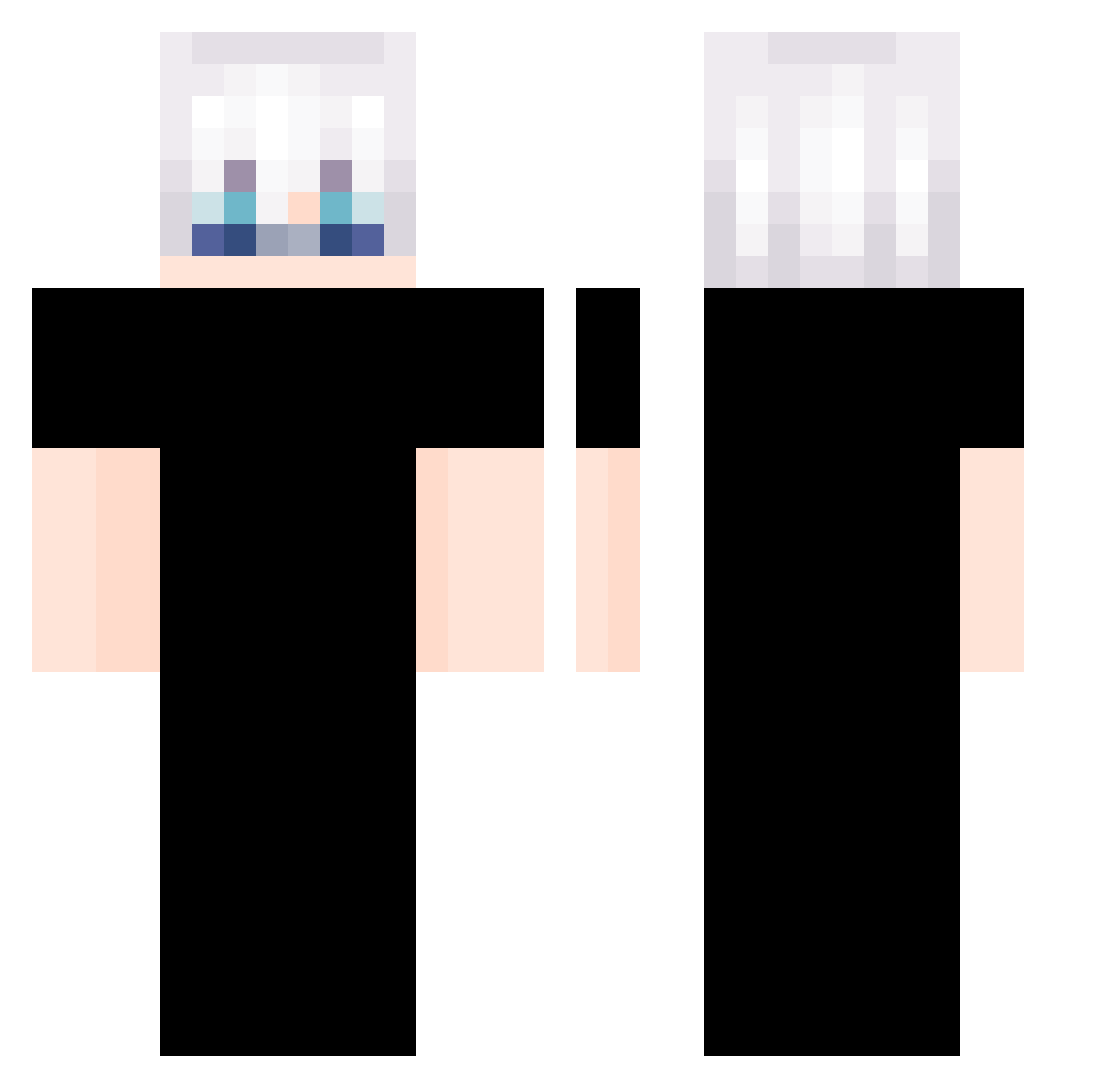 eth10k Minecraft skin, front and back view