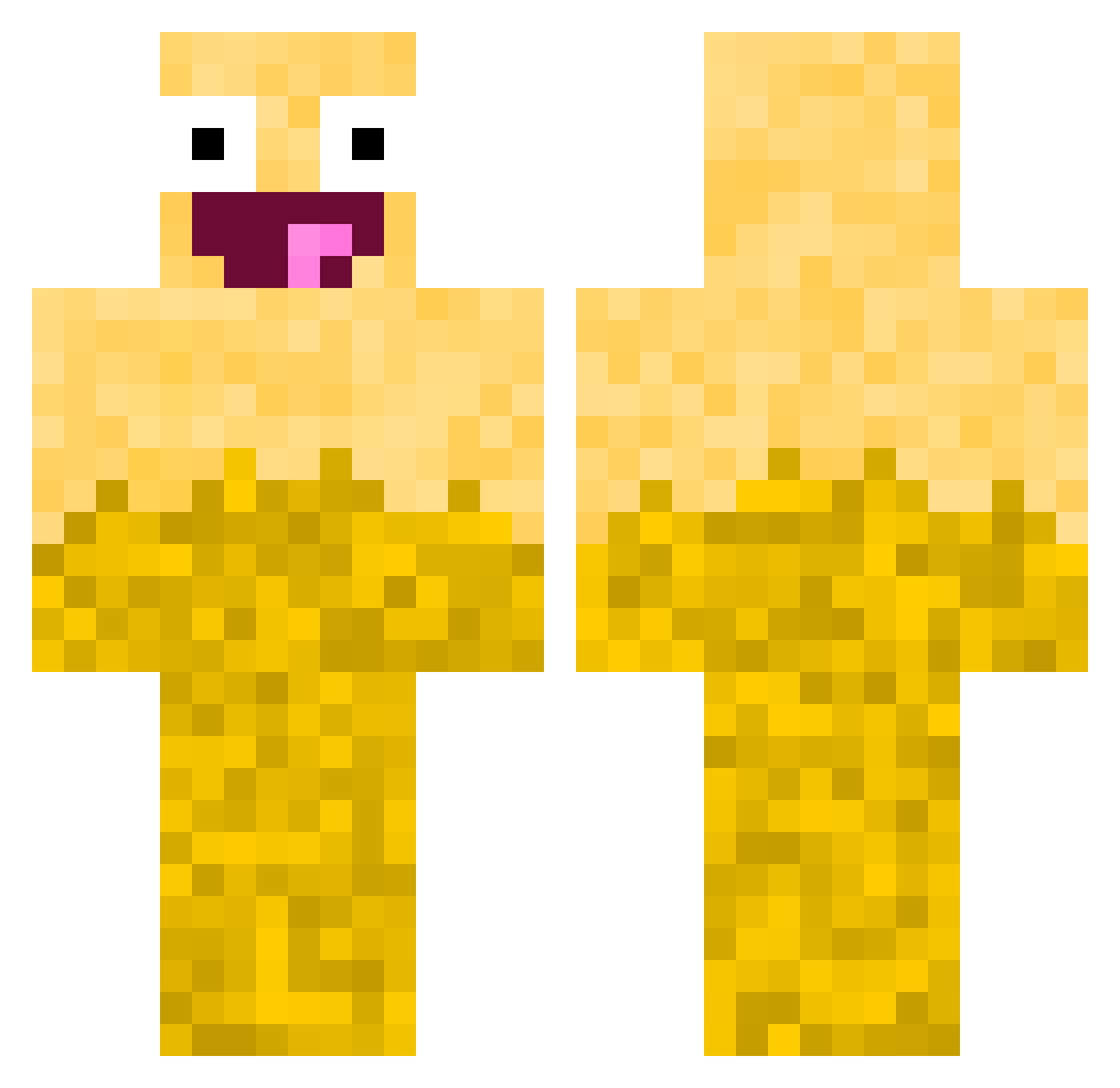Banan_ek Minecraft skin, front and back view