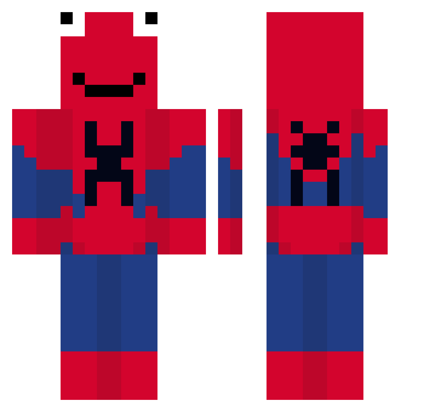zerrosimping Minecraft skin, front and back view