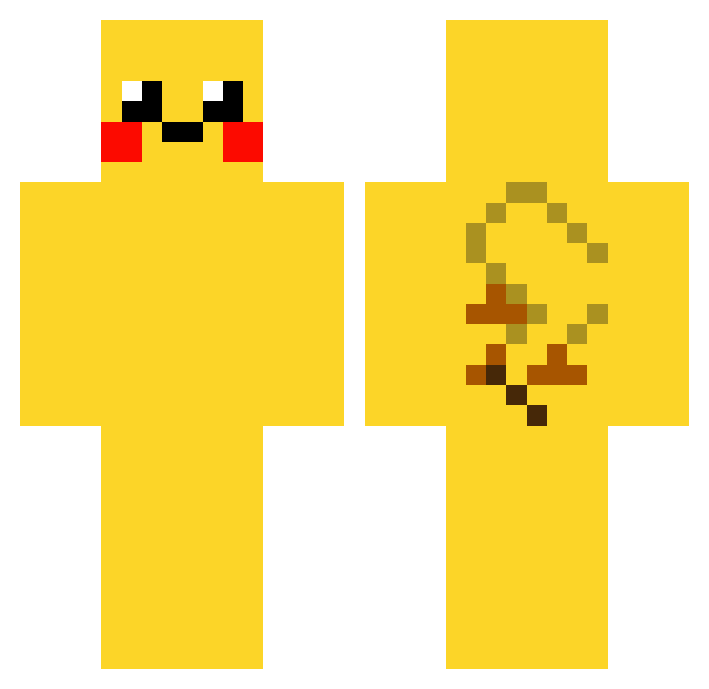 Chris Minecraft skin, front and back view