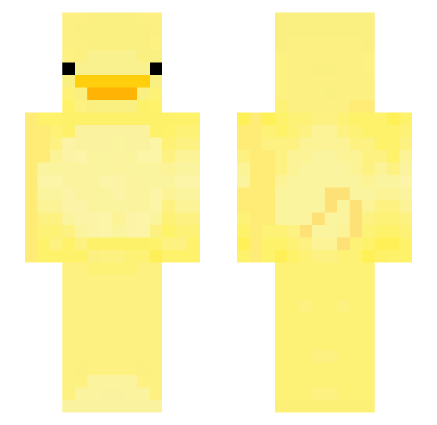 JWmonda Minecraft skin, front and back view