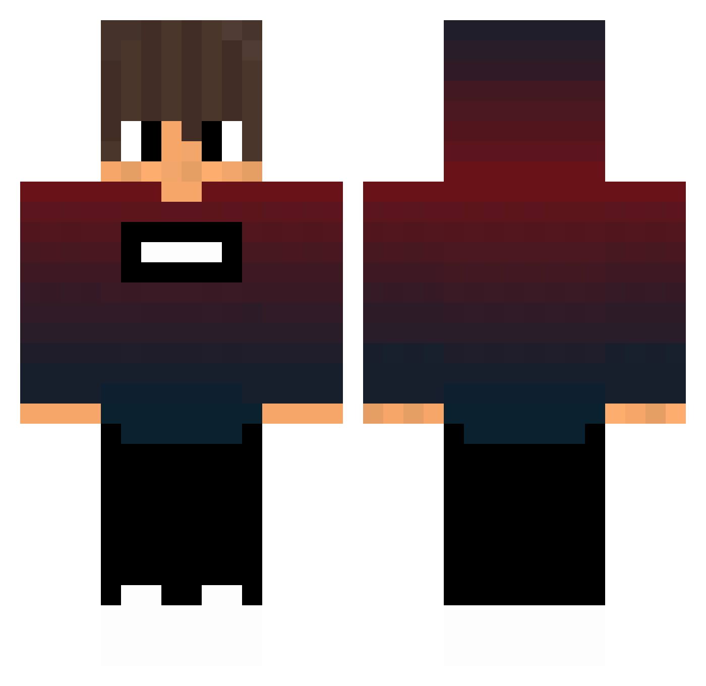 tqm42 Minecraft skin, front and back view