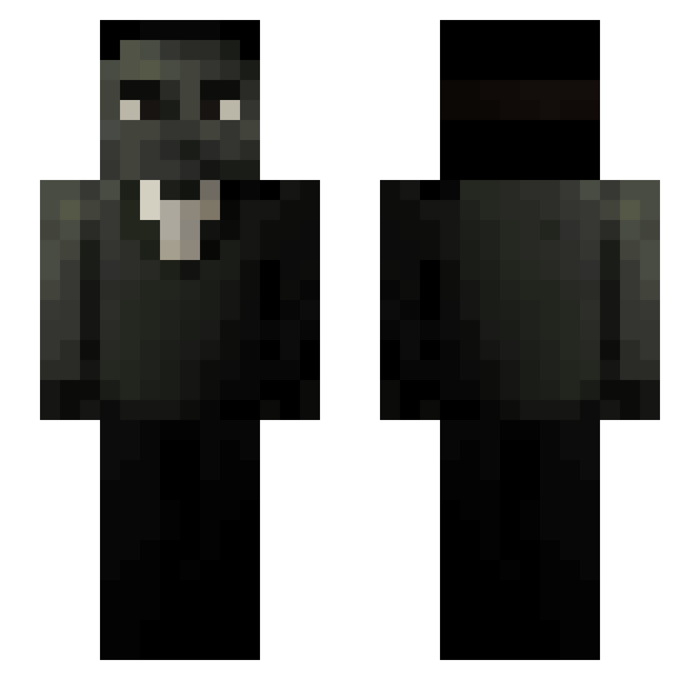 xuraii Minecraft skin, front and back view