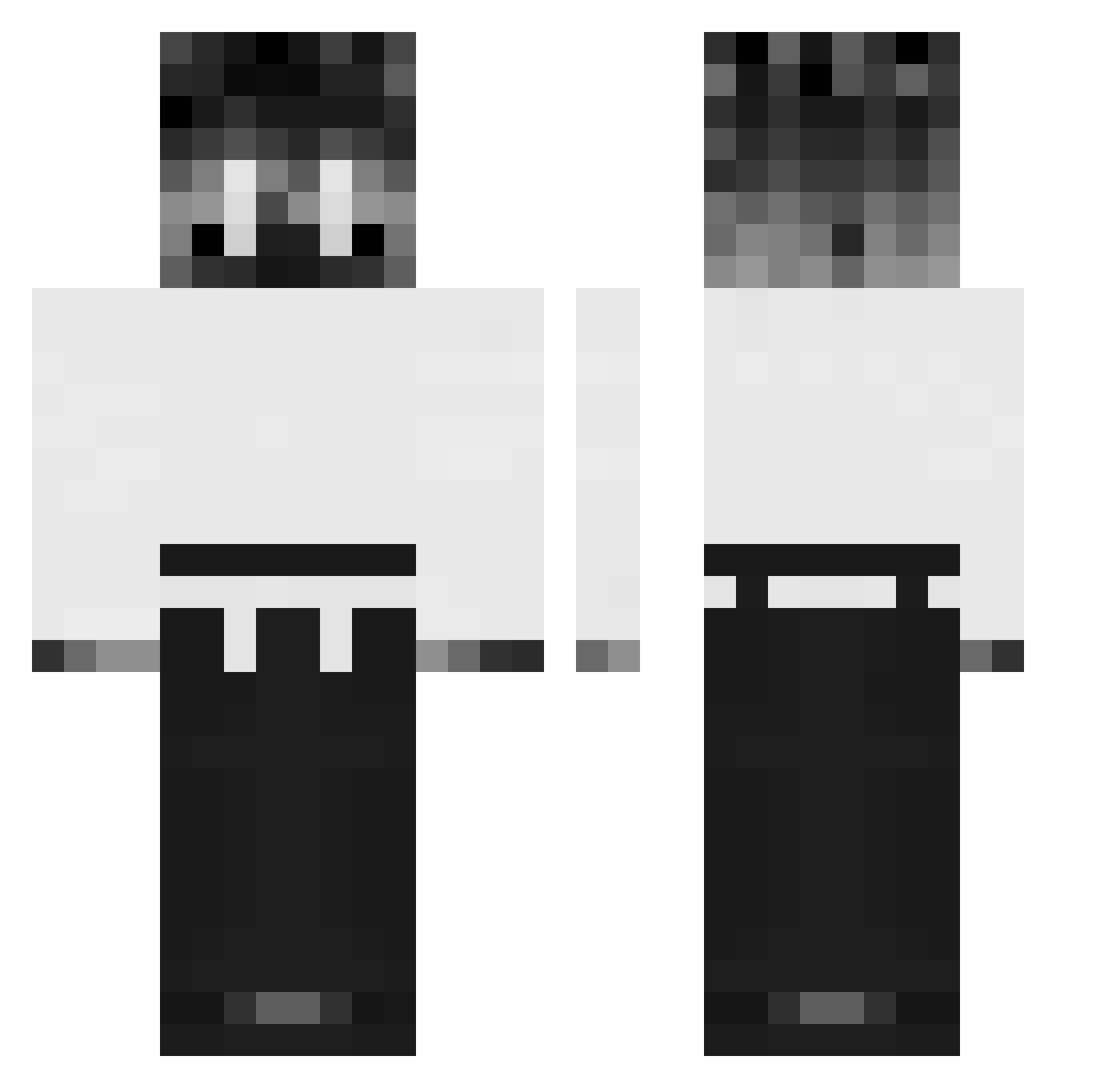 Shadow09007 Minecraft skin, front and back view