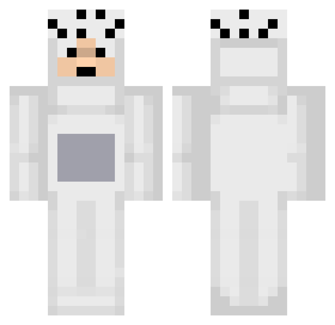 Mayojojo Minecraft skin, front and back view