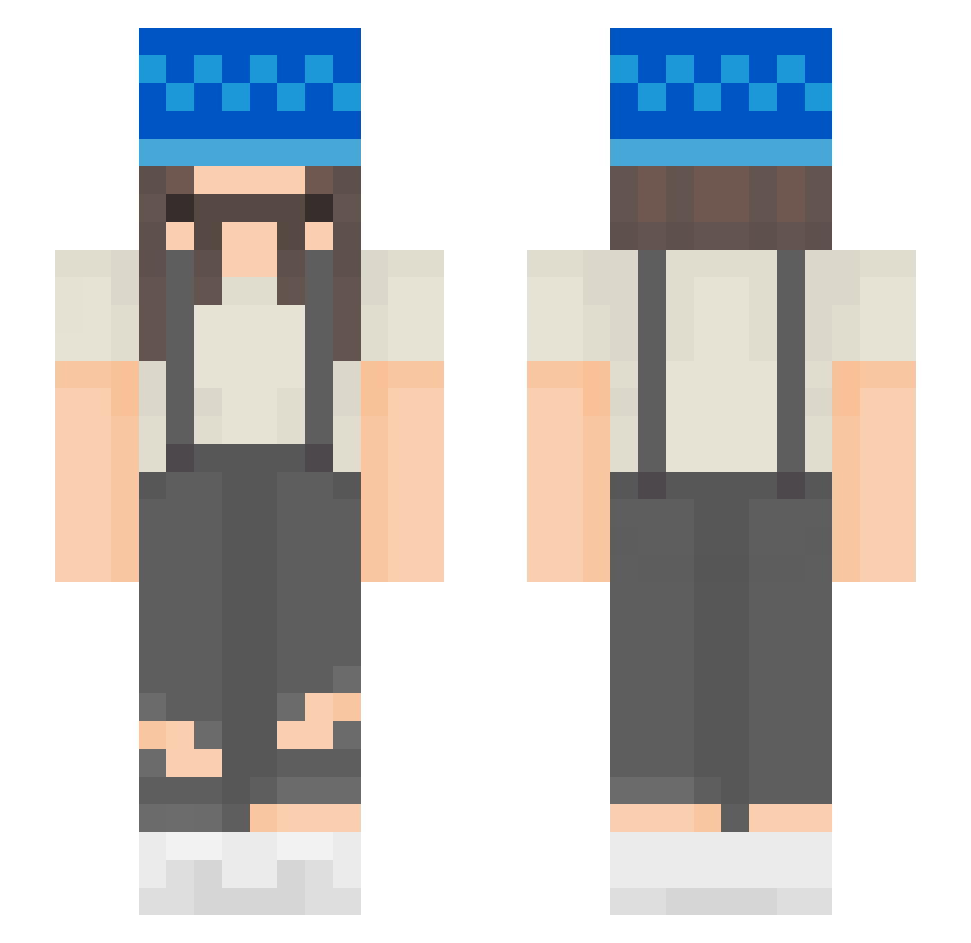 vycta Minecraft skin, front and back view