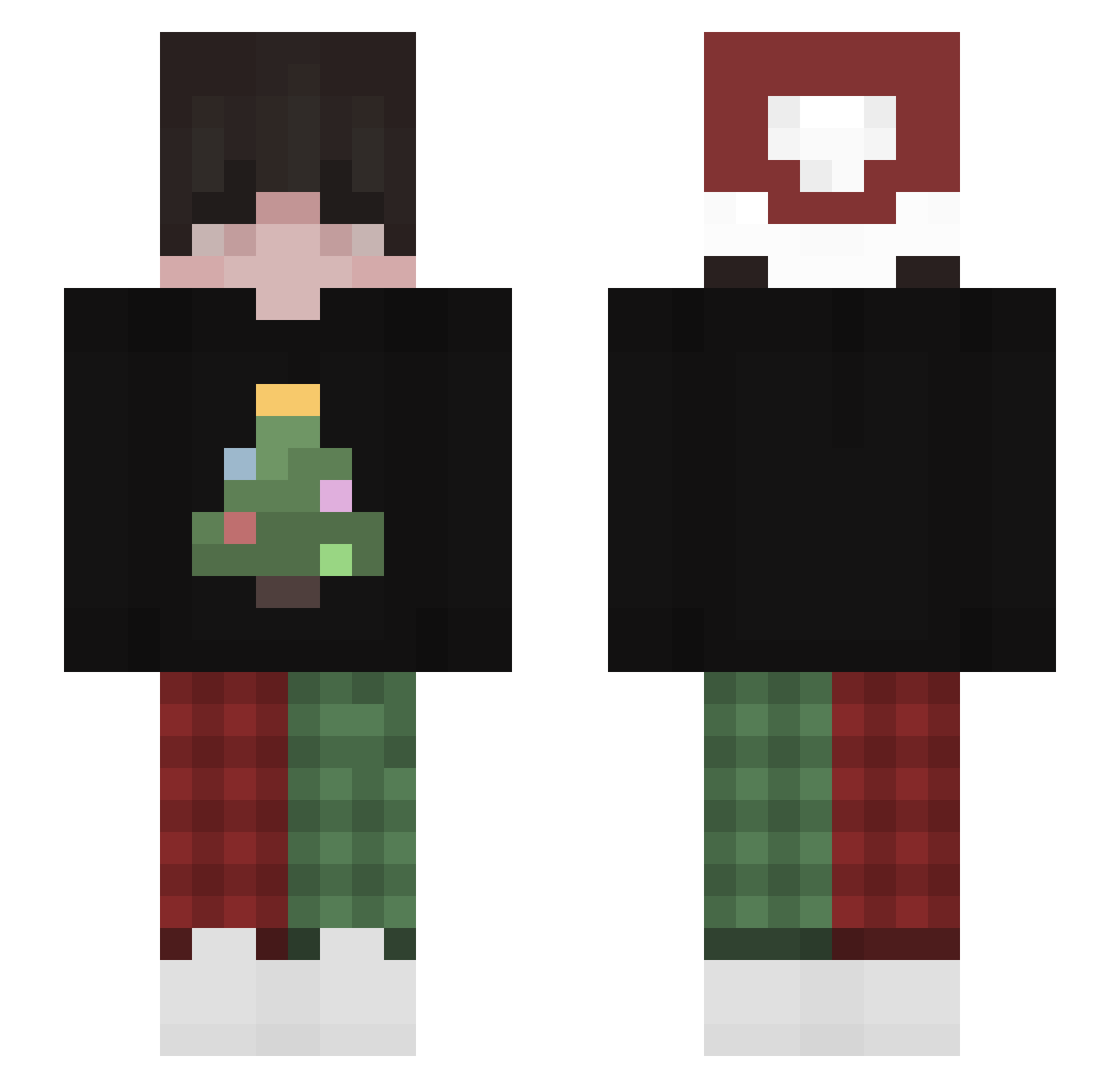 Woshkinson Minecraft skin, front and back view
