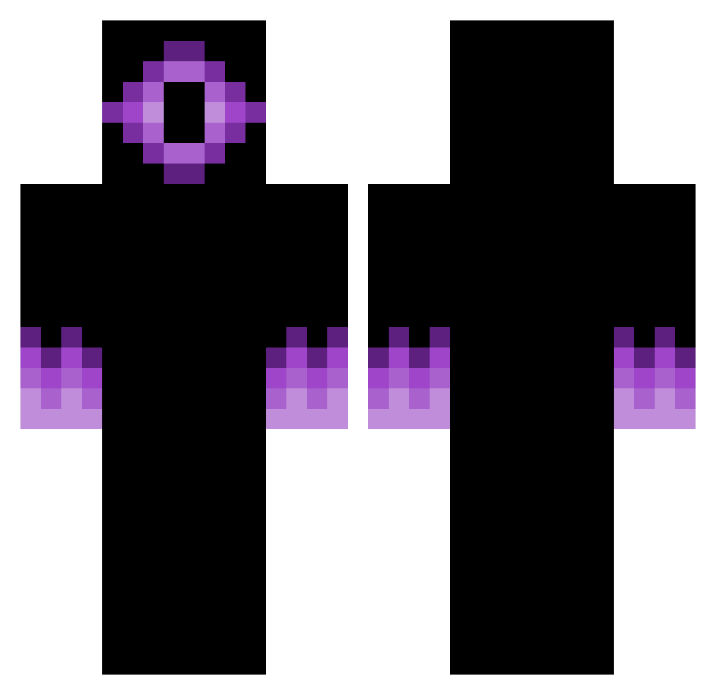 HitsuGG Minecraft skin, front and back view
