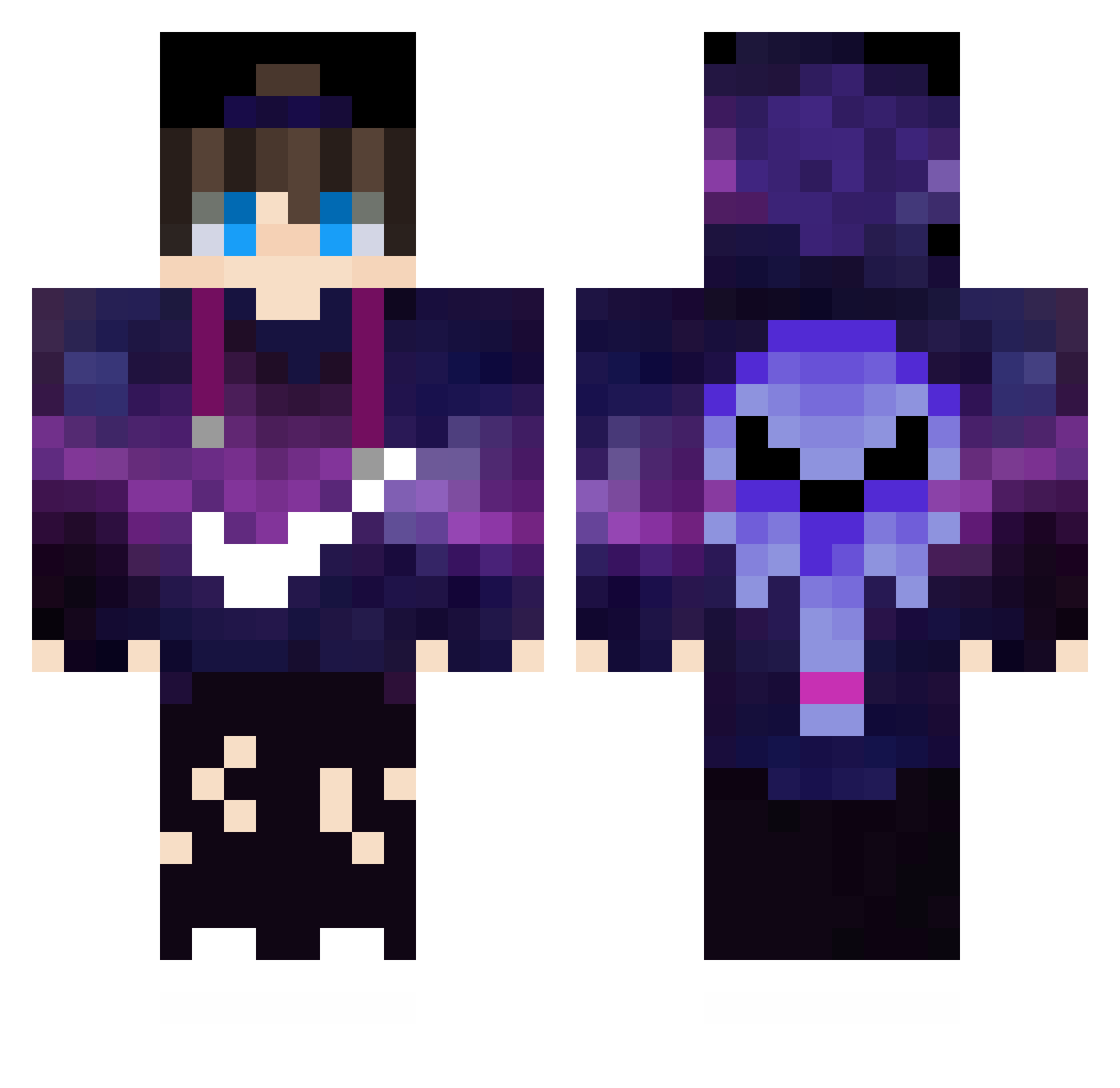 squalozz73 Minecraft skin, front and back view