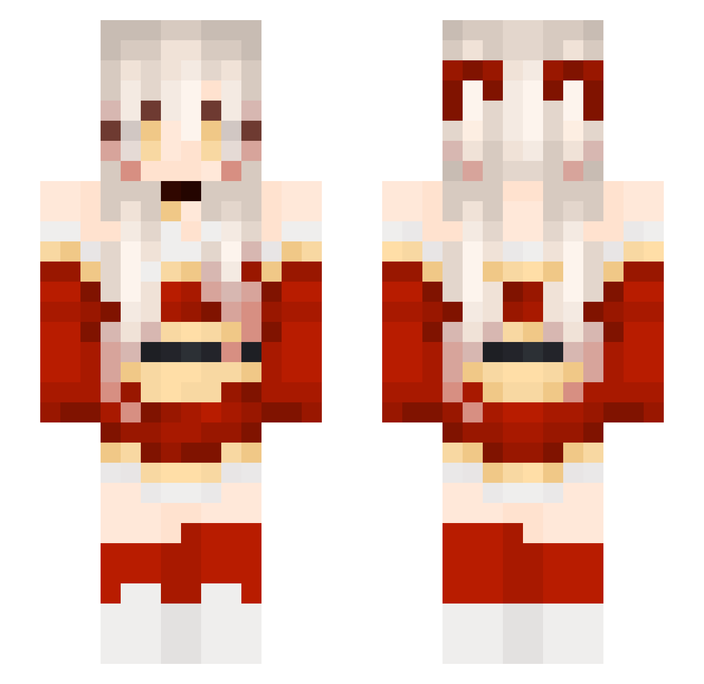 sarangs Minecraft skin, front and back view