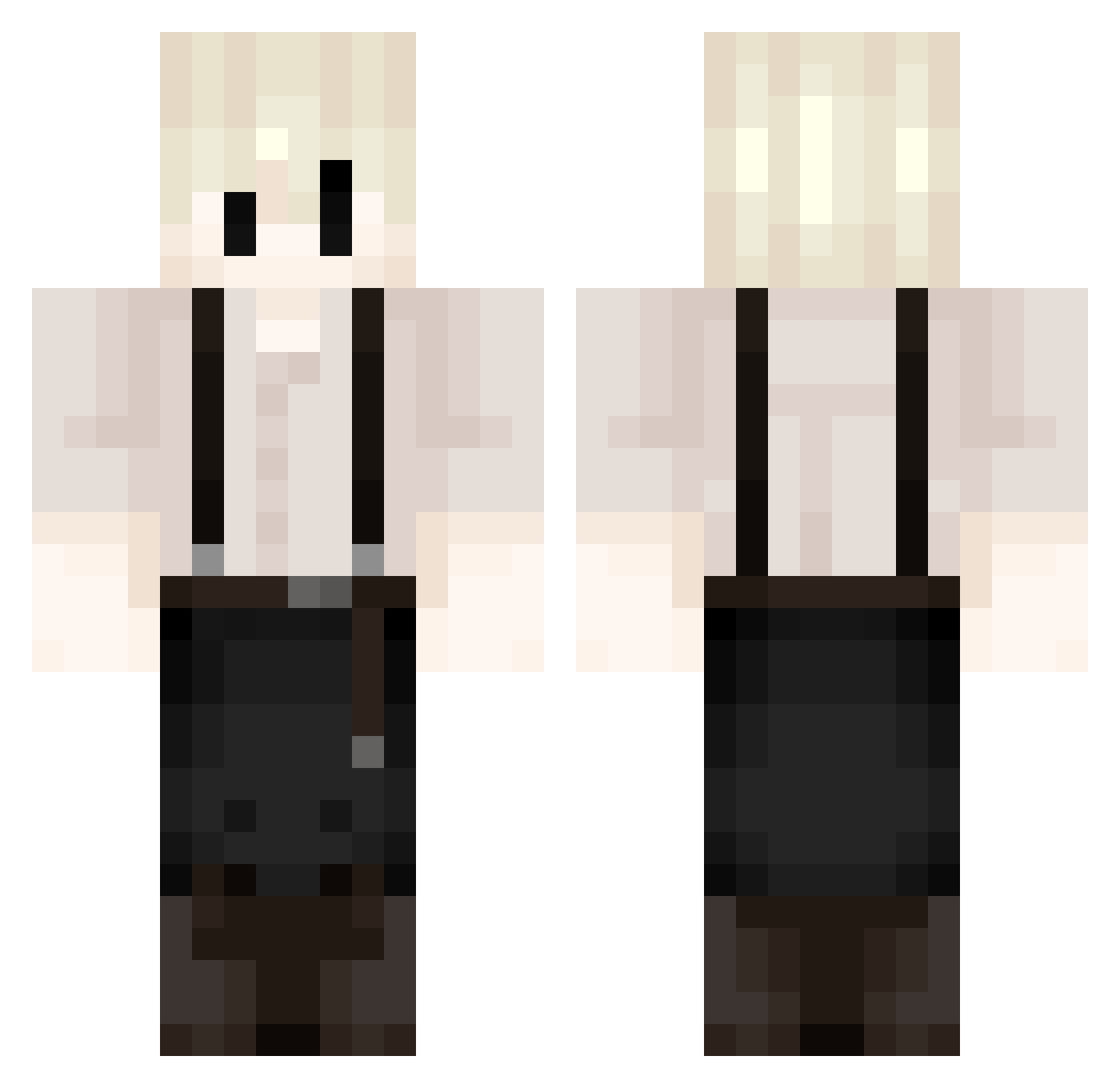 Low3ry Minecraft skin, front and back view