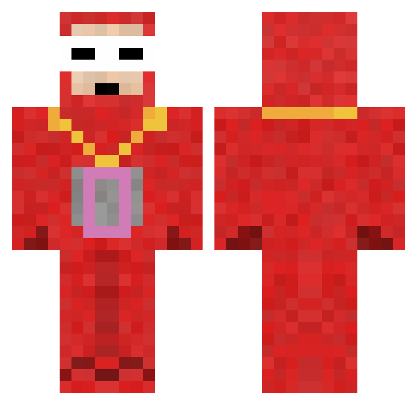 shandingo Minecraft skin, front and back view