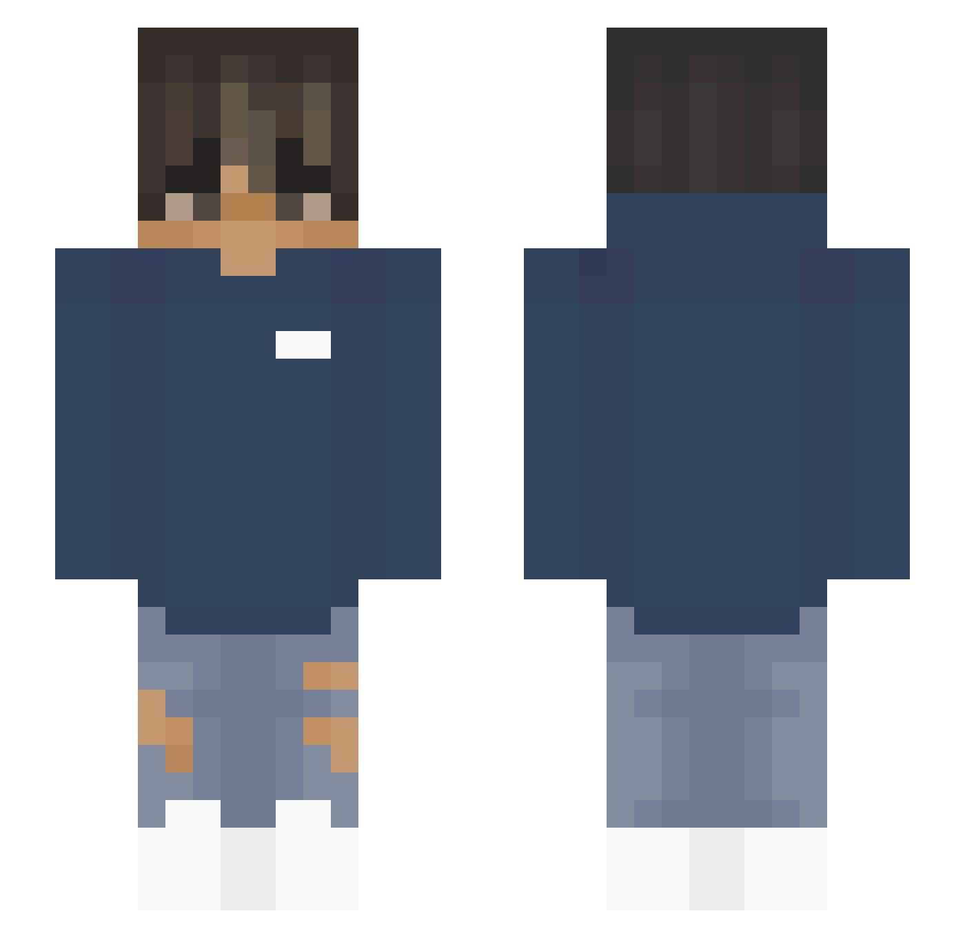 SeucheMarcel Minecraft skin, front and back view