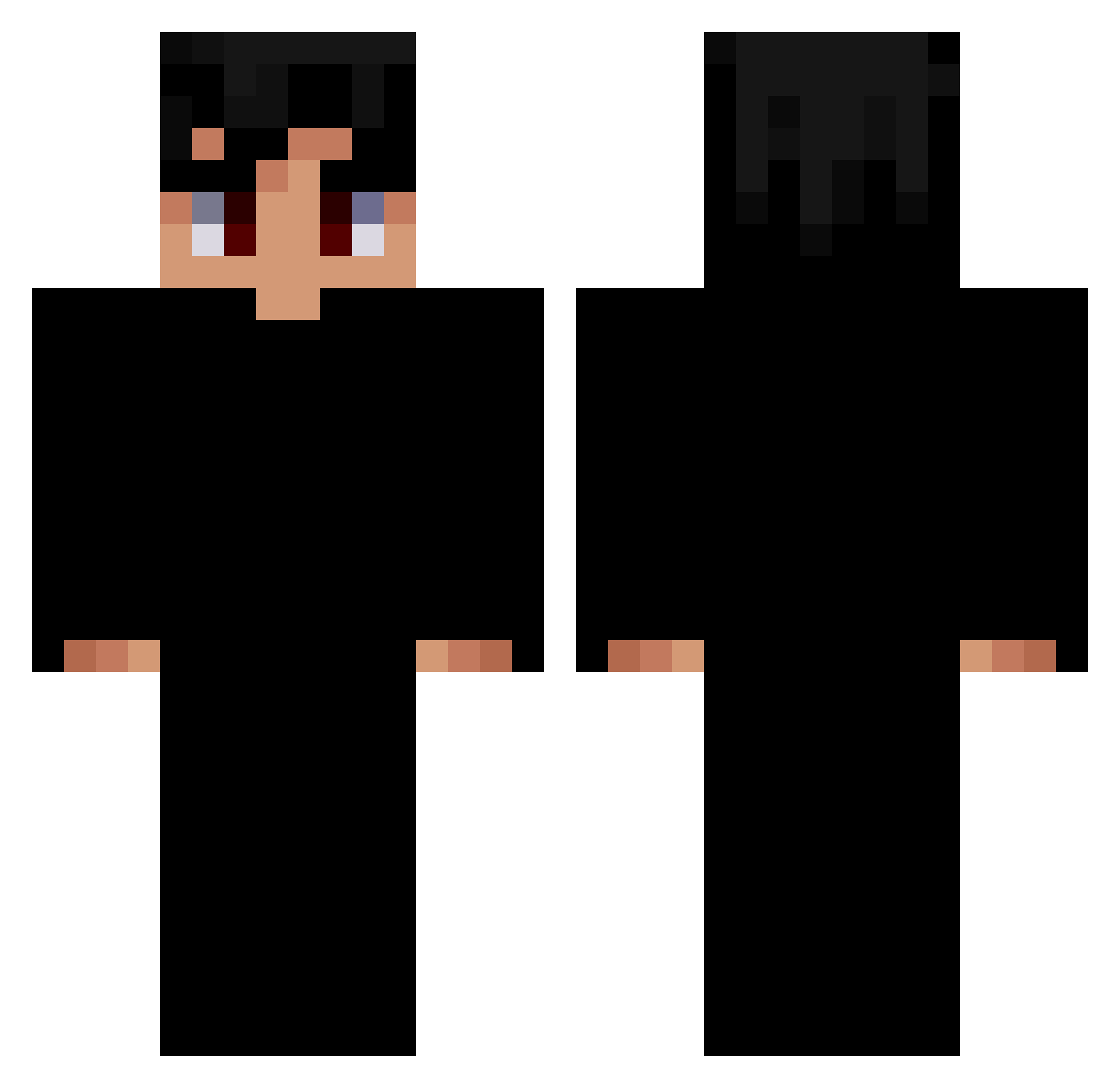 xlDiamondl_ Minecraft skin, front and back view