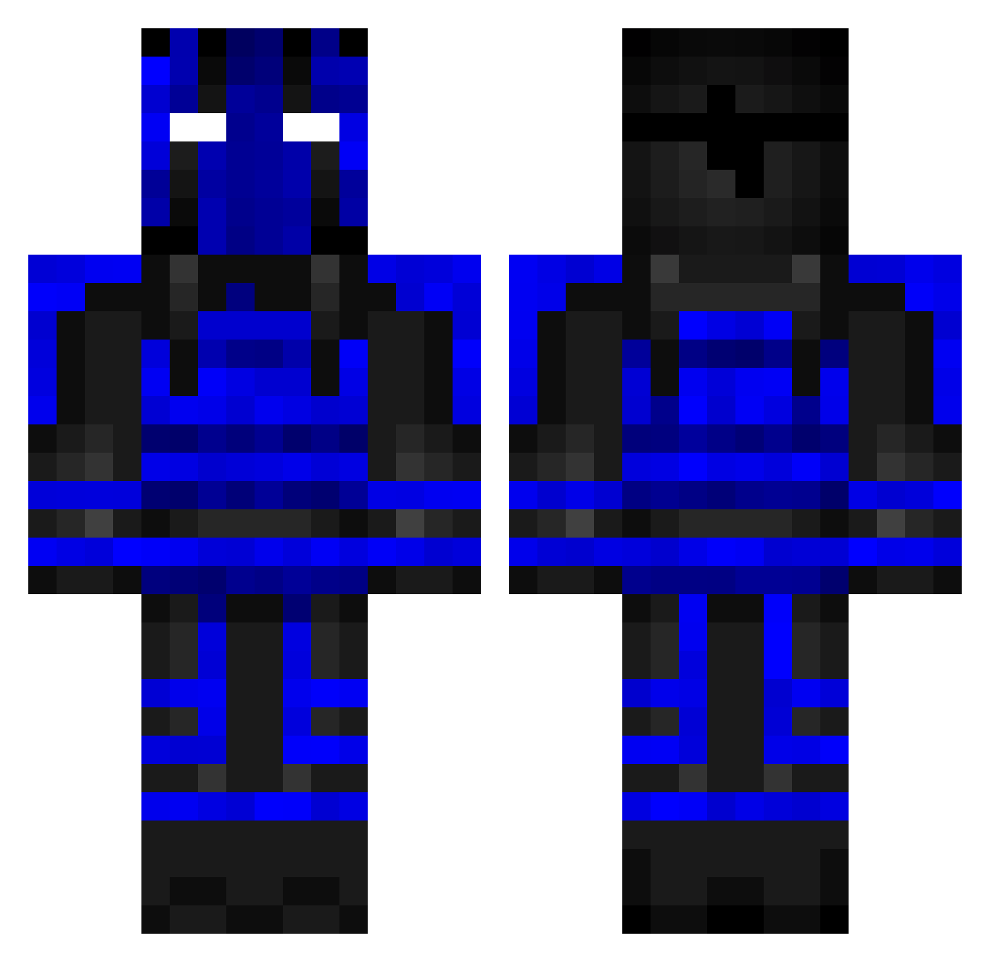 voxerismSQblB Minecraft skin, front and back view