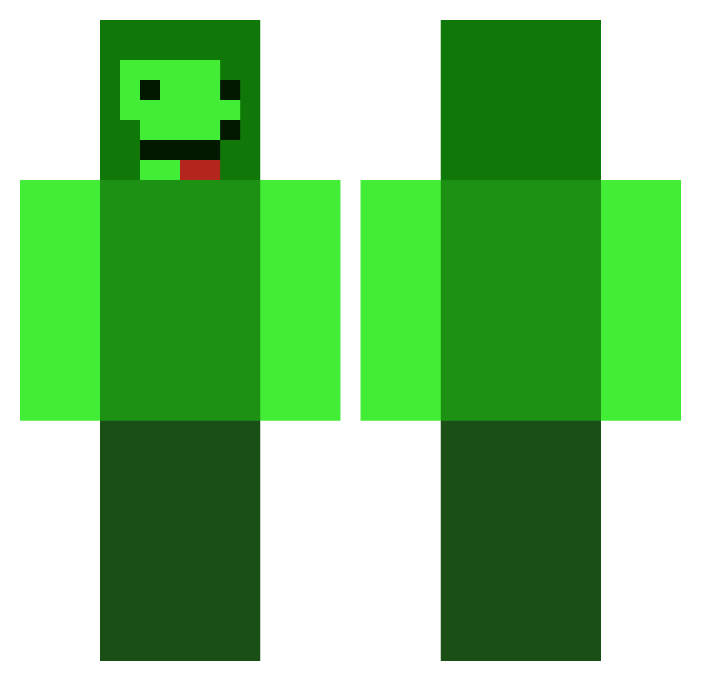 viki23 Minecraft skin, front and back view