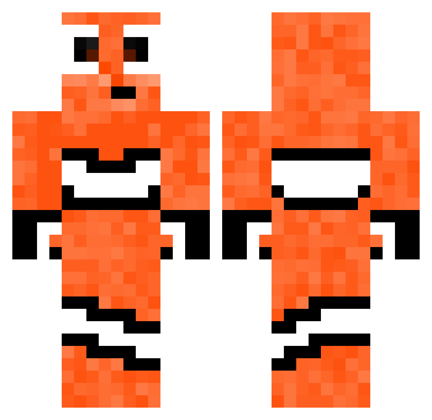 KolamariAzx Minecraft skin, front and back view
