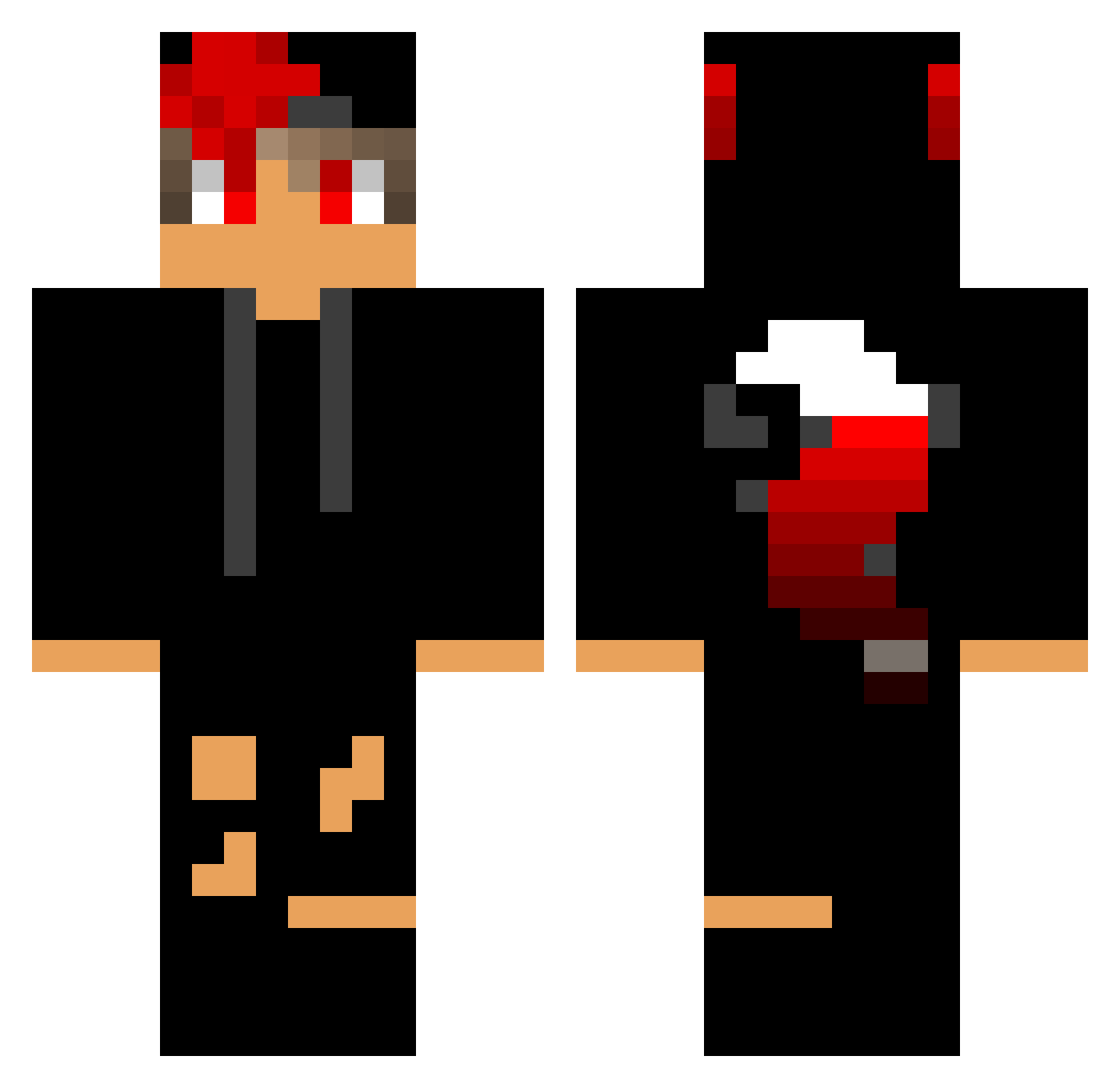 zyoszoo Minecraft skin, front and back view