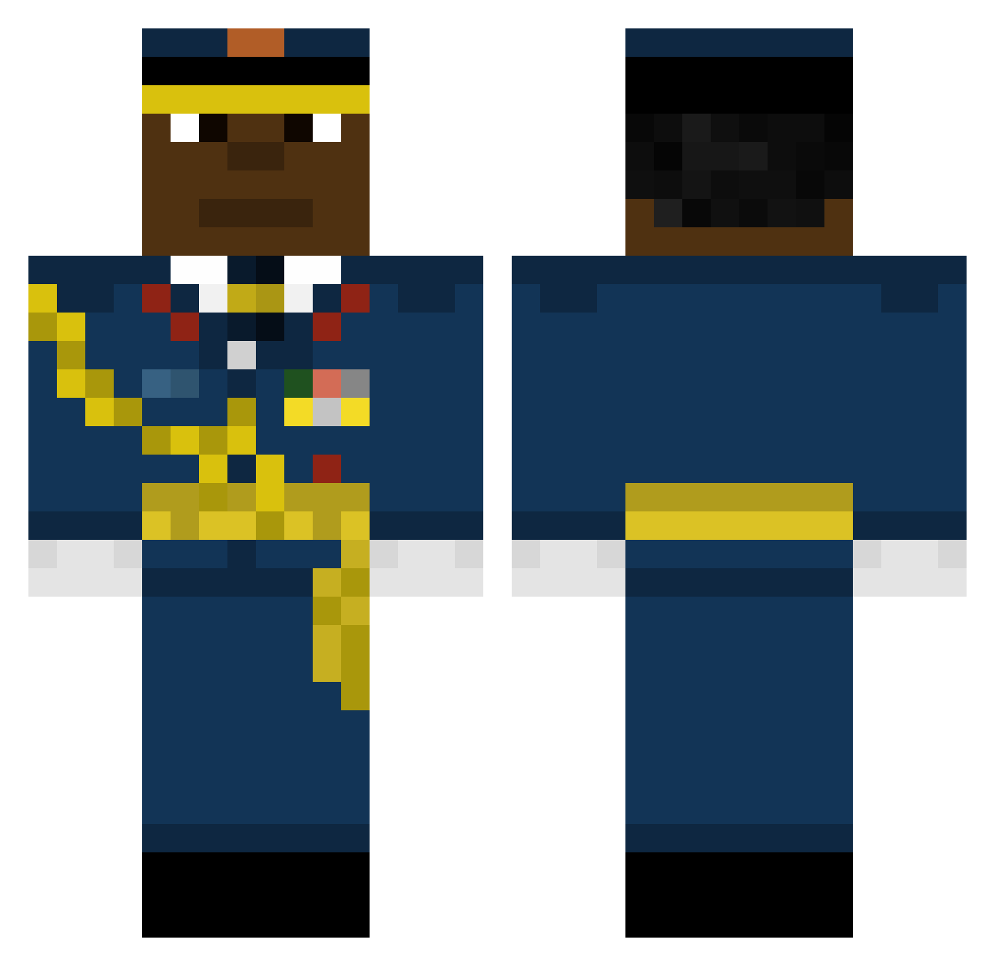 yeezy350Ice Minecraft skin, front and back view