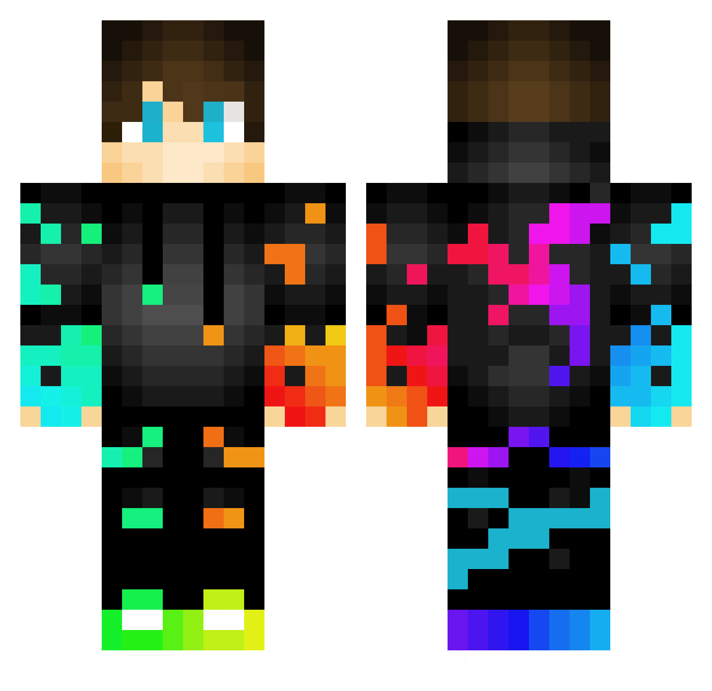 Ziolowicz Minecraft skin, front and back view