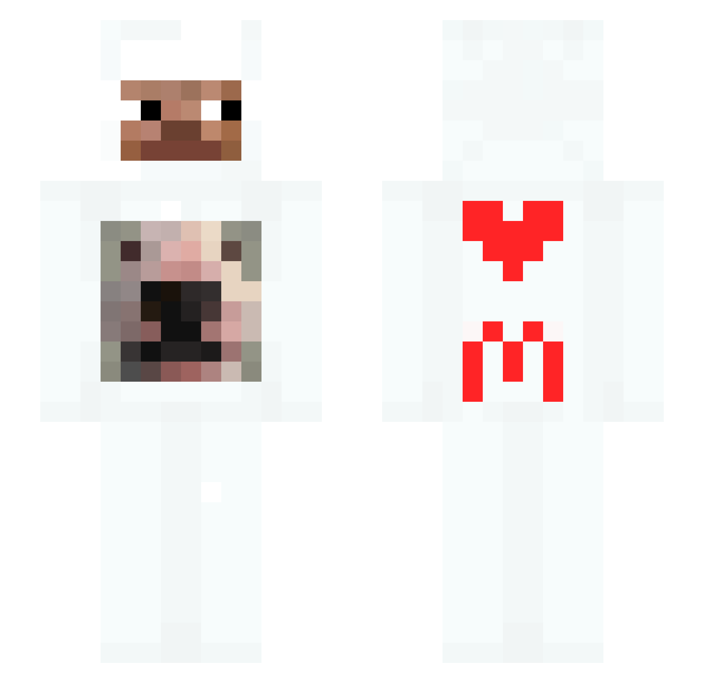 toass Minecraft skin, front and back view