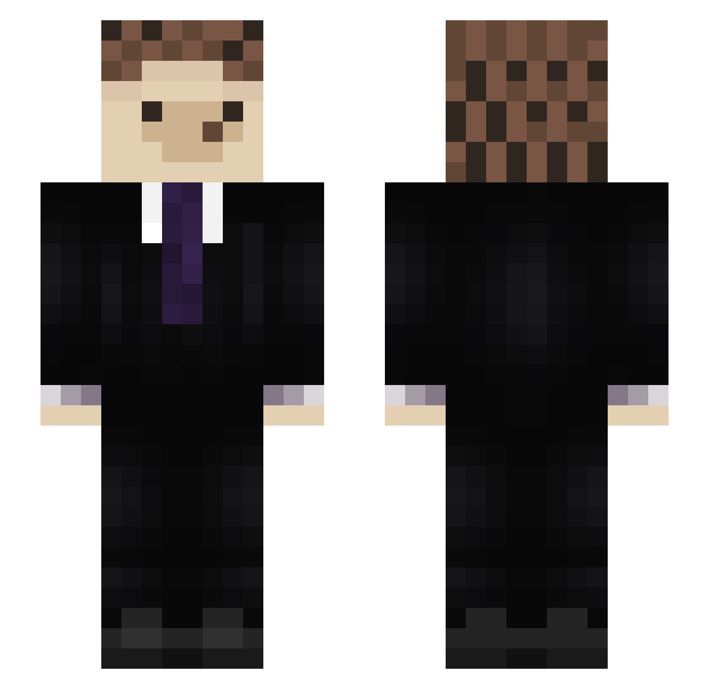 R3NN_Q Minecraft skin, front and back view