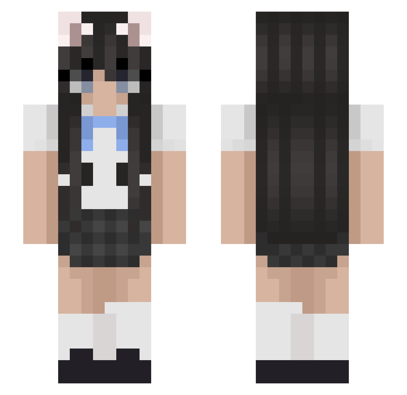 chrissy Minecraft skin, front and back view