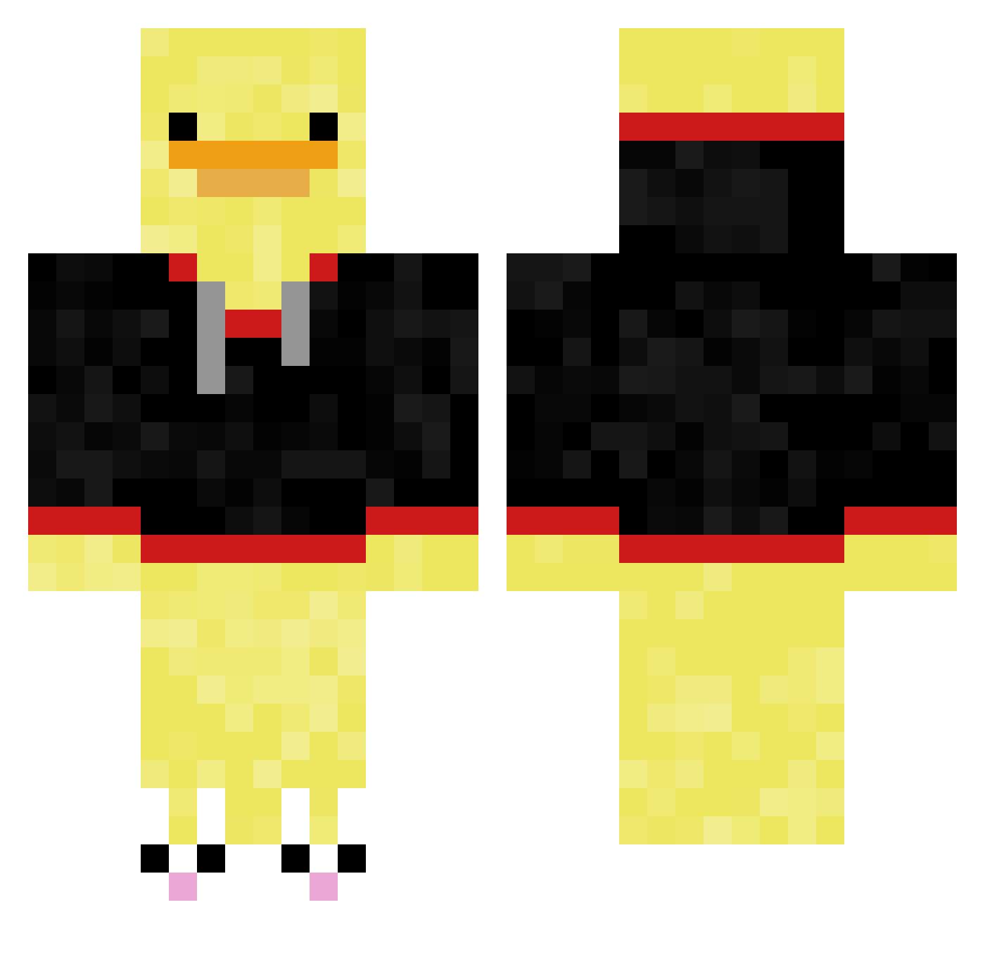 QuackAttack7059 Minecraft skin, front and back view