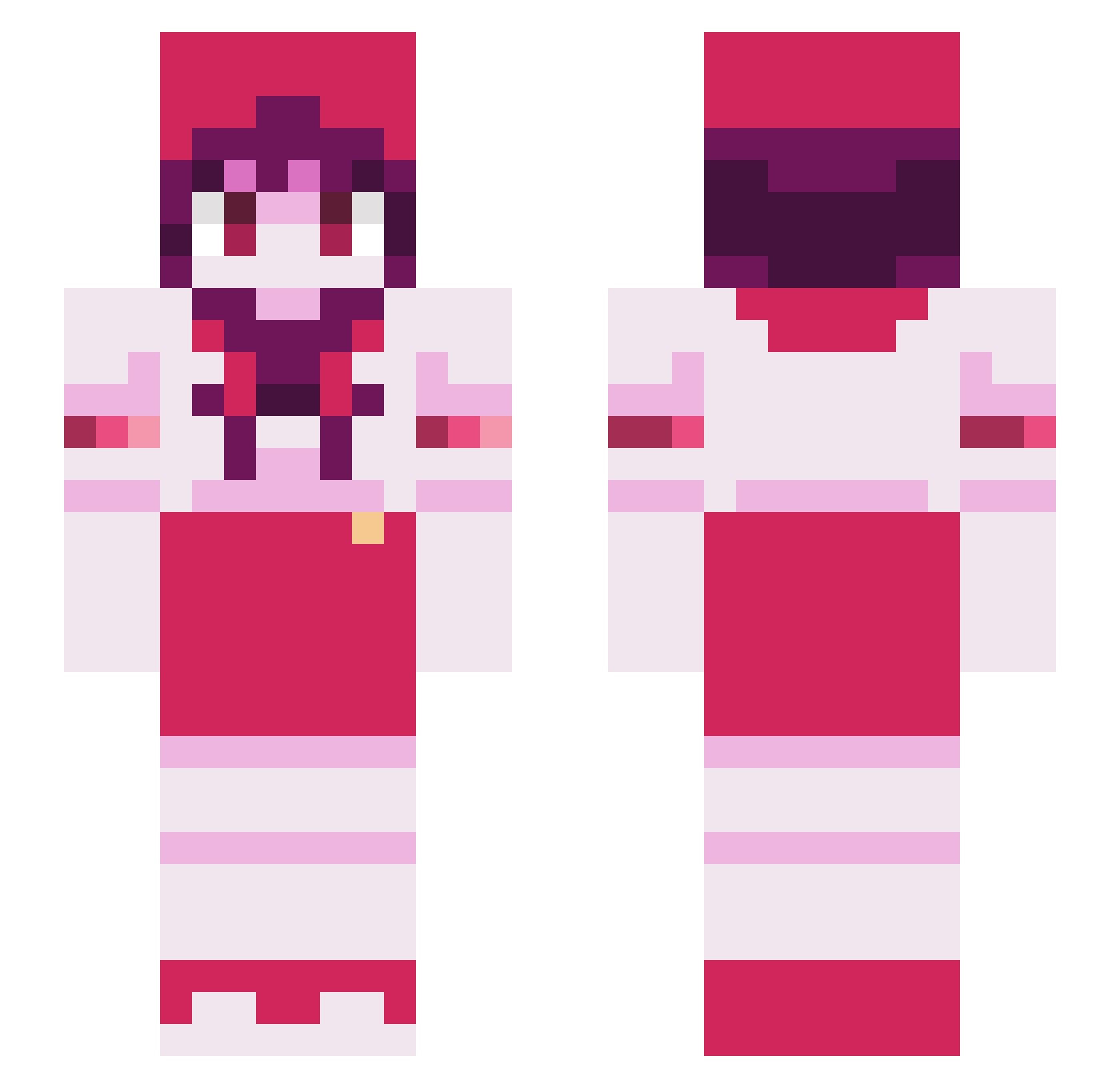 Wisp_Knight Minecraft skin, front and back view
