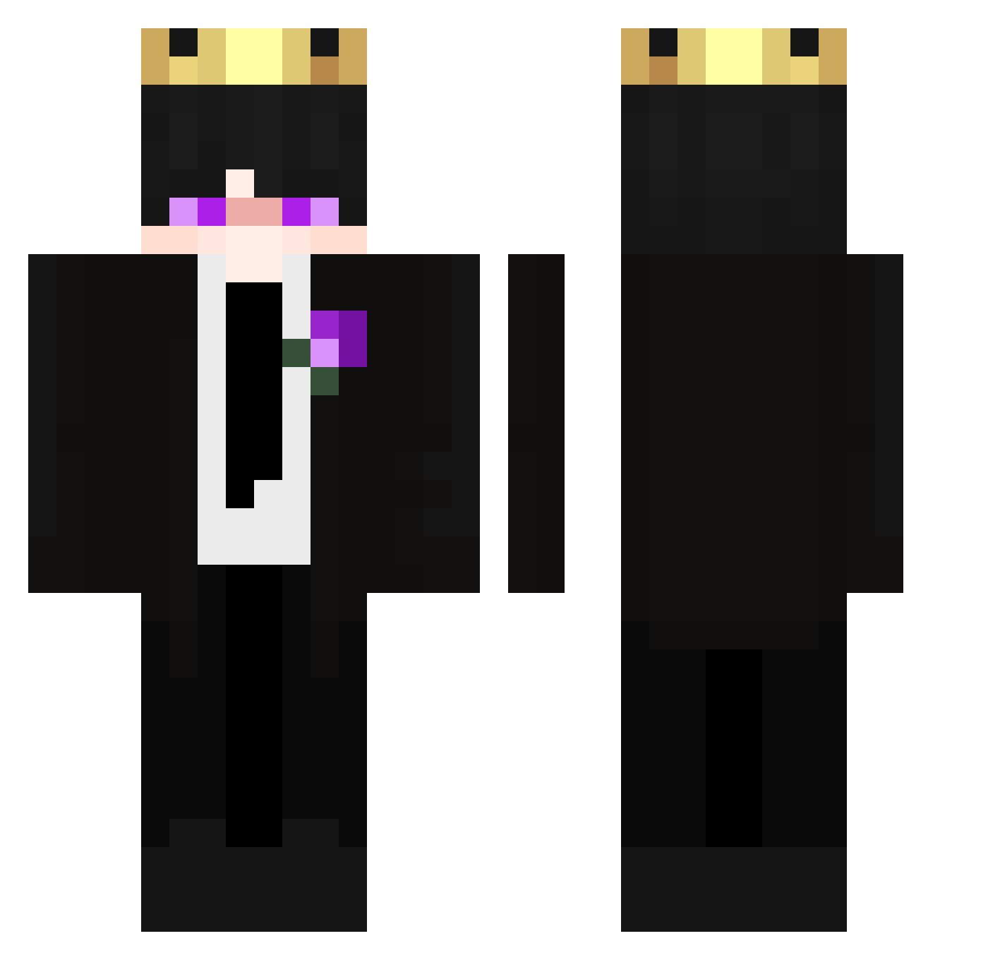 Florencio_ Minecraft skin, front and back view