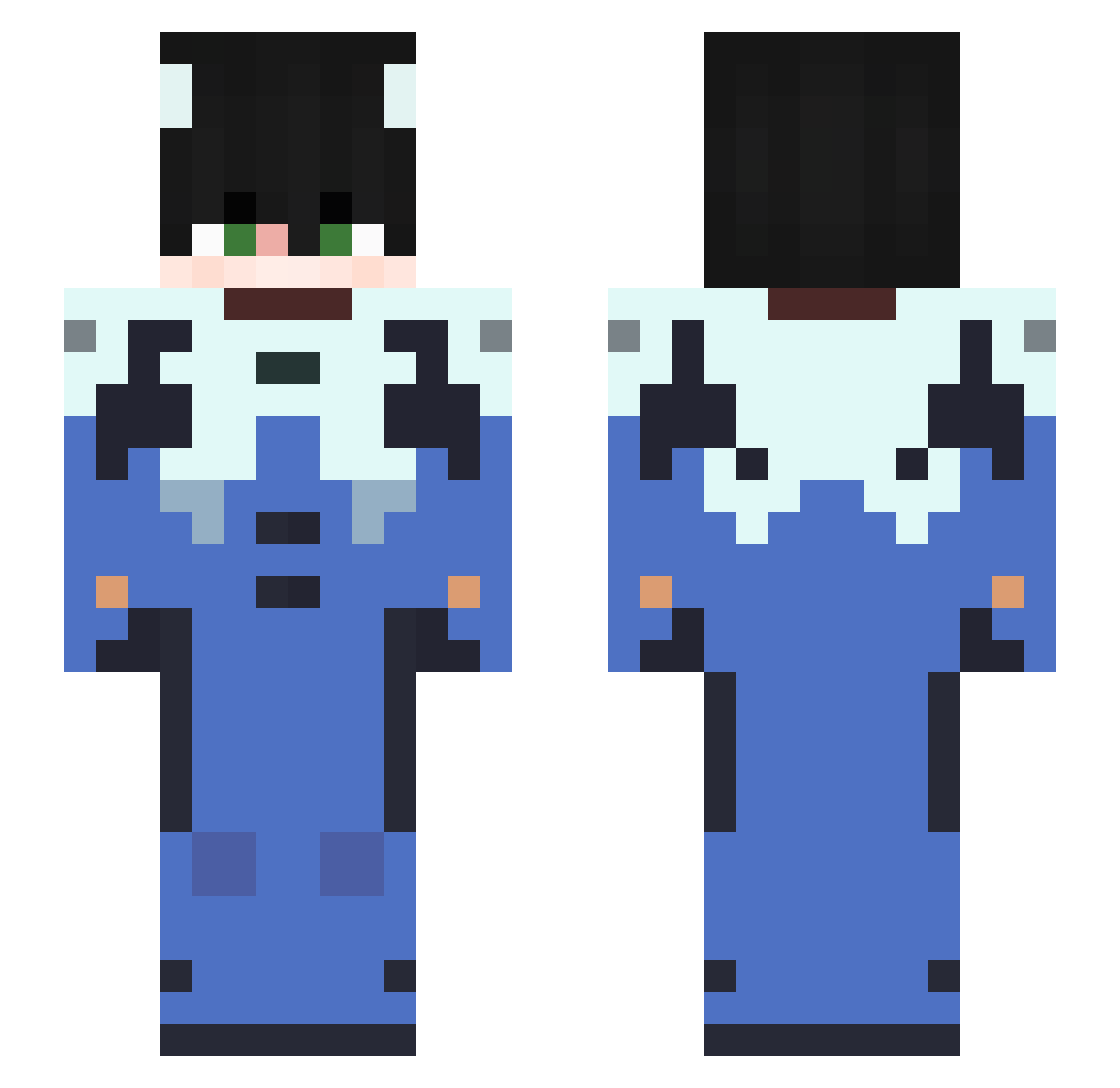 oniyami11 Minecraft skin, front and back view