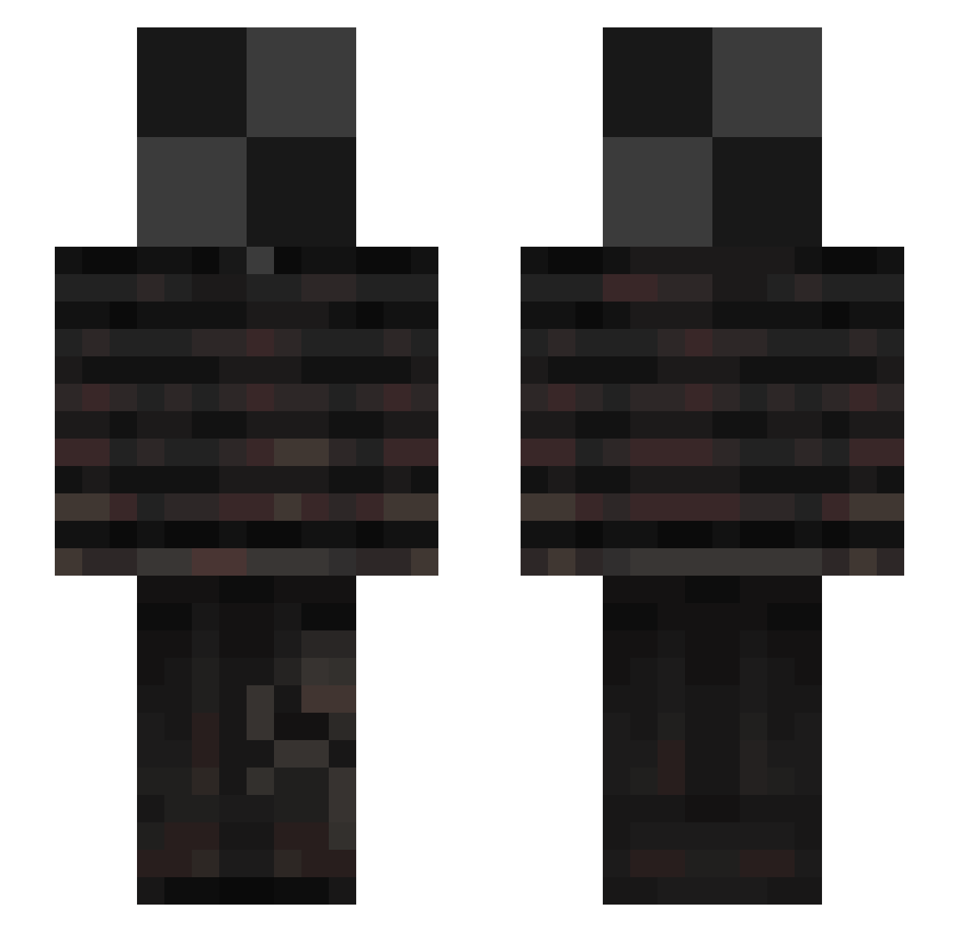 wiihxhx11 Minecraft skin, front and back view