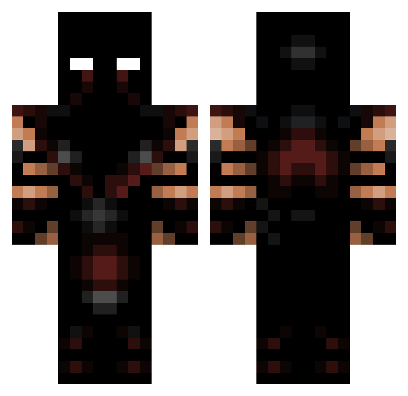 xo4l Minecraft skin, front and back view